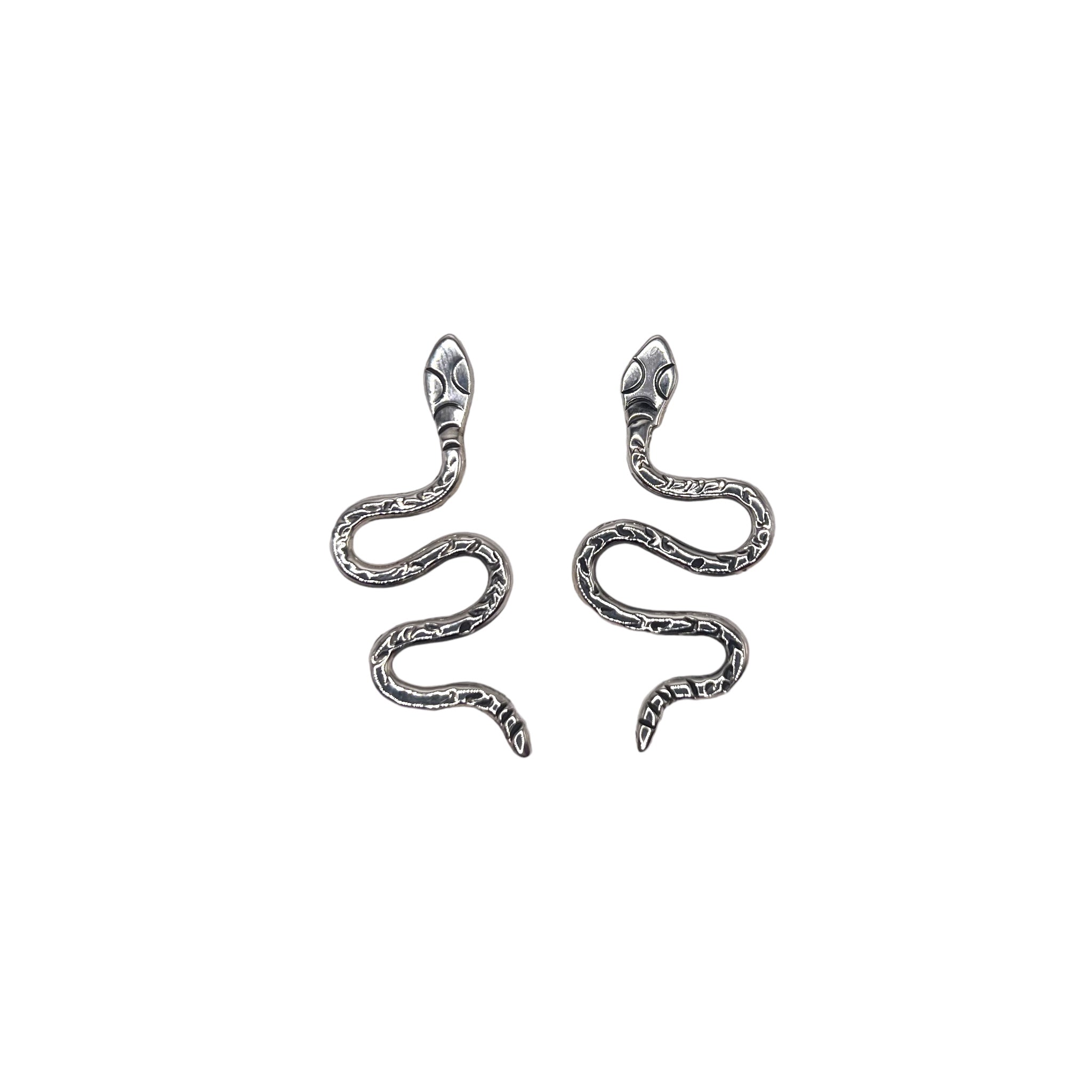 Silver Snake Earrings - Karlas Jewelry & Gifts