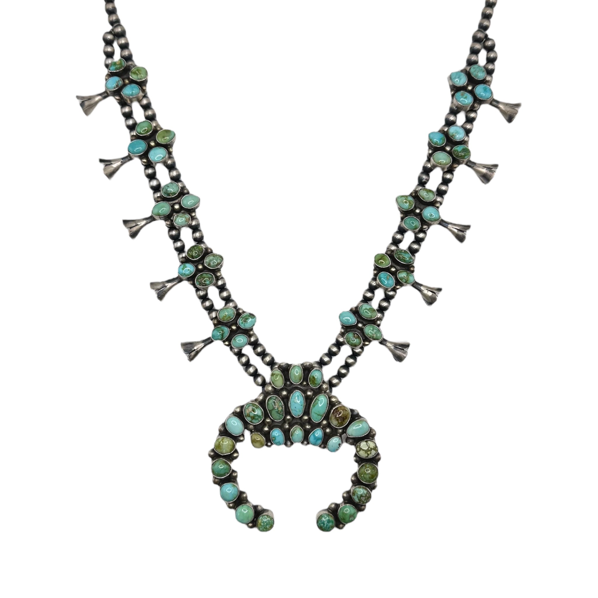 Mixed Turquoise Squash Blossom Set - Karlas Jewelry & Gifts