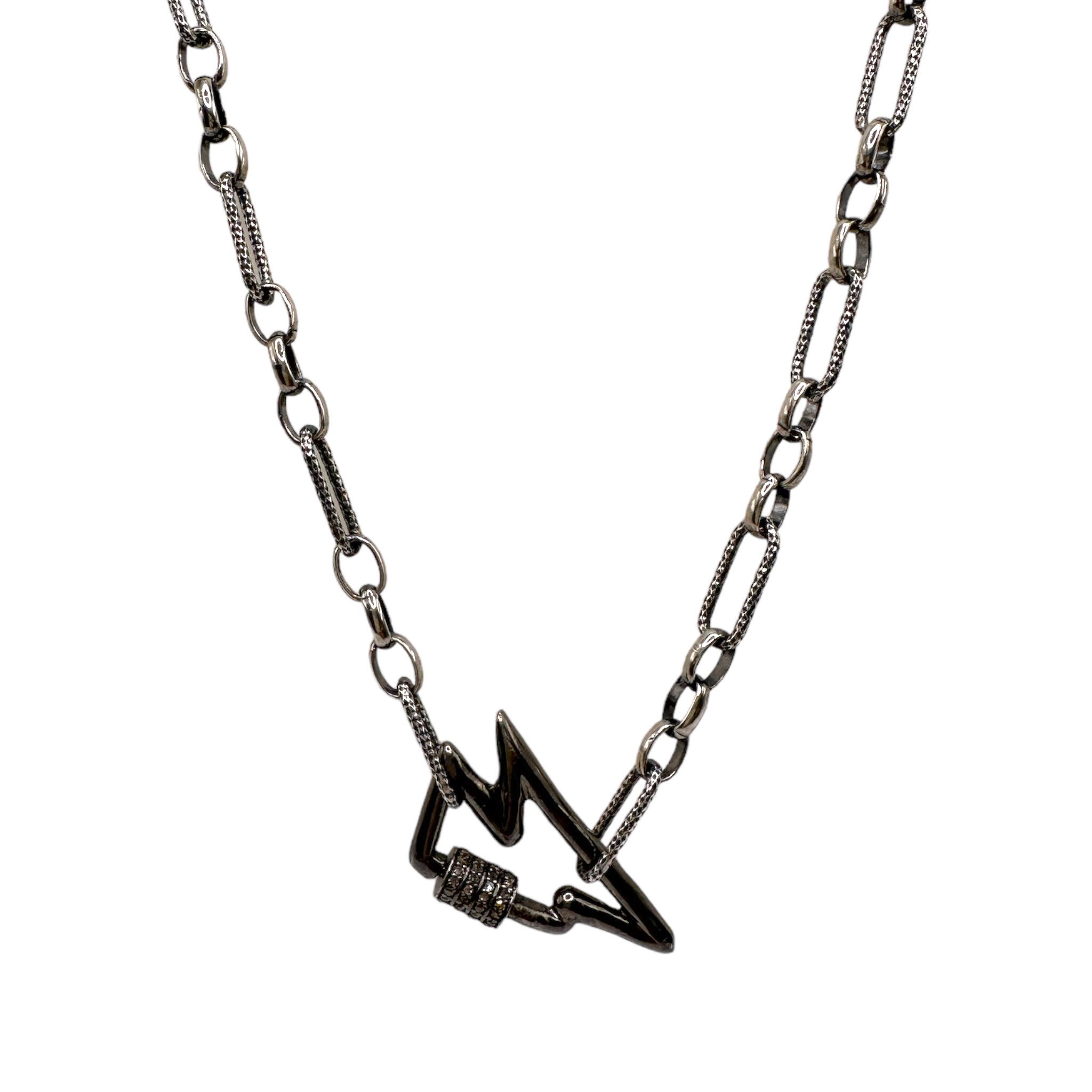 Lightning Bolt Lock Necklace - Karlas Jewelry & Gifts