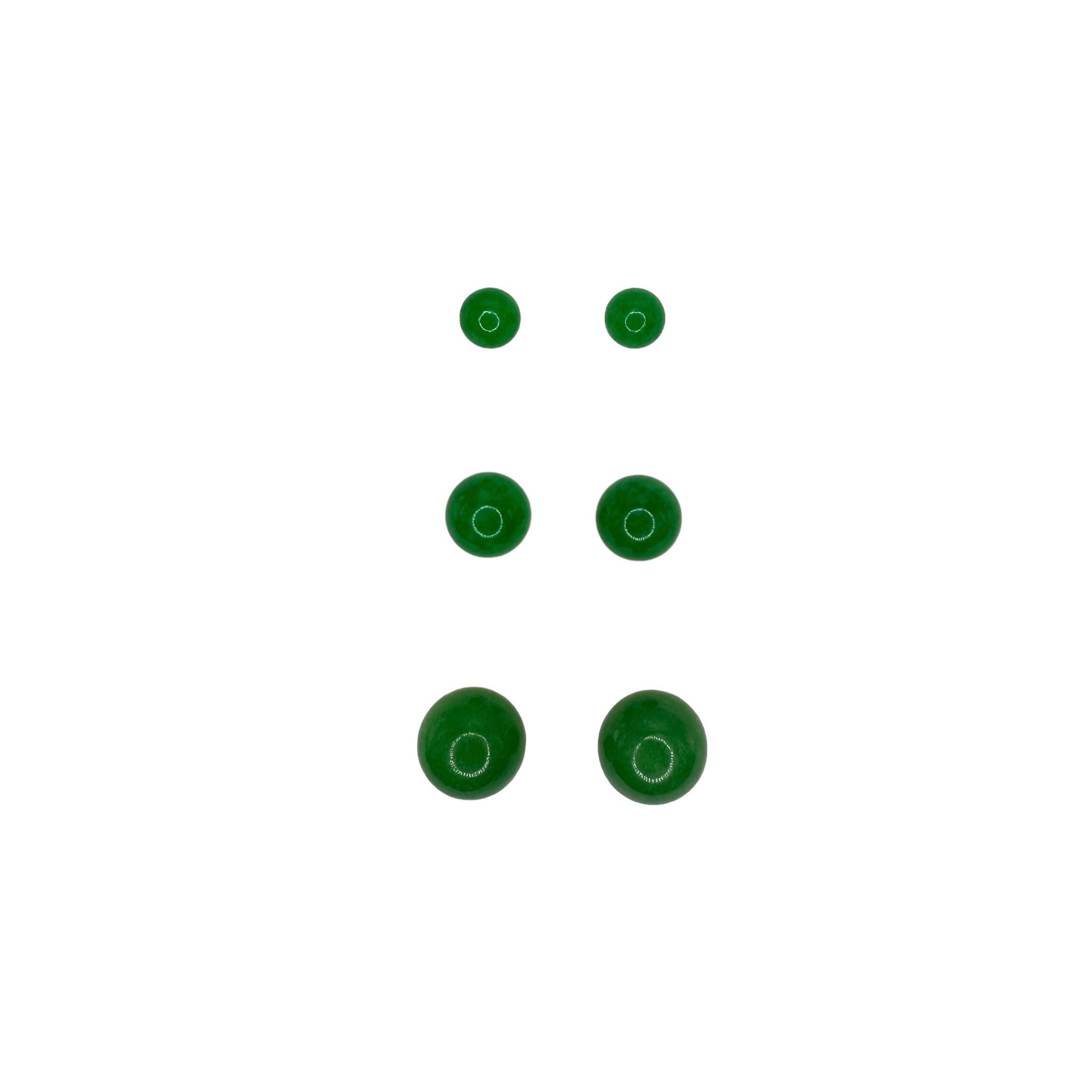 14k Jade Studs - Karlas Jewelry & Gifts