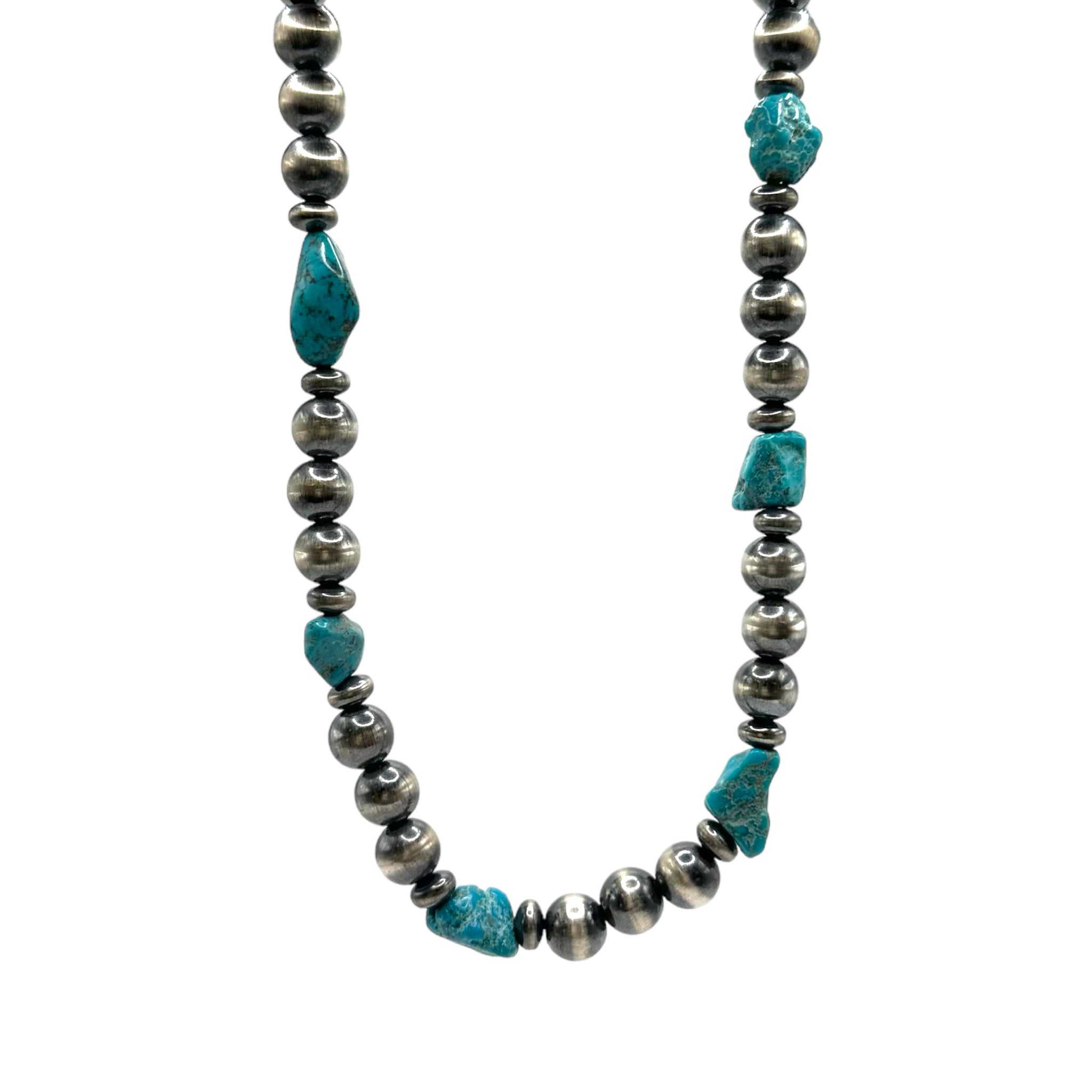 Navajo Beads + Turquoise Necklace - Karlas Jewelry & Gifts