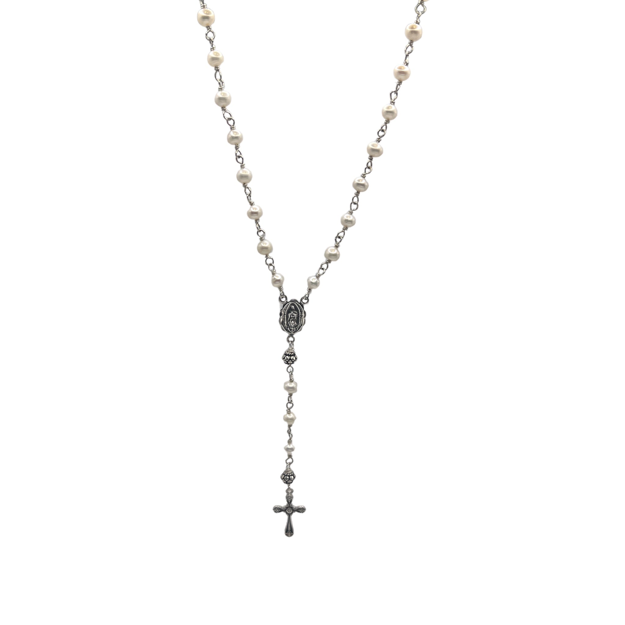 Pearl VDG Rosary - Karlas Jewelry & Gifts