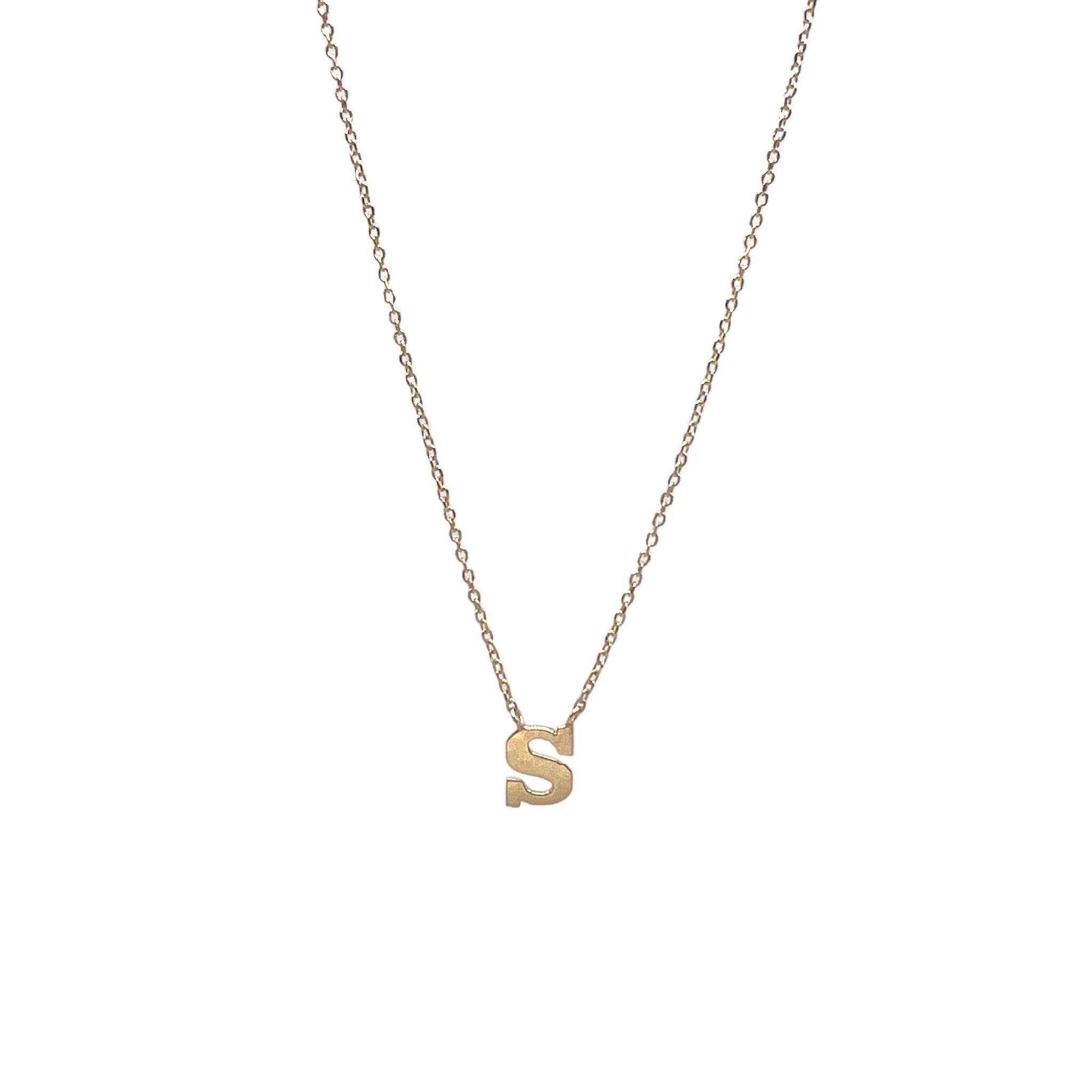 14k Dainty Initial Necklace - Karlas Jewelry & Gifts