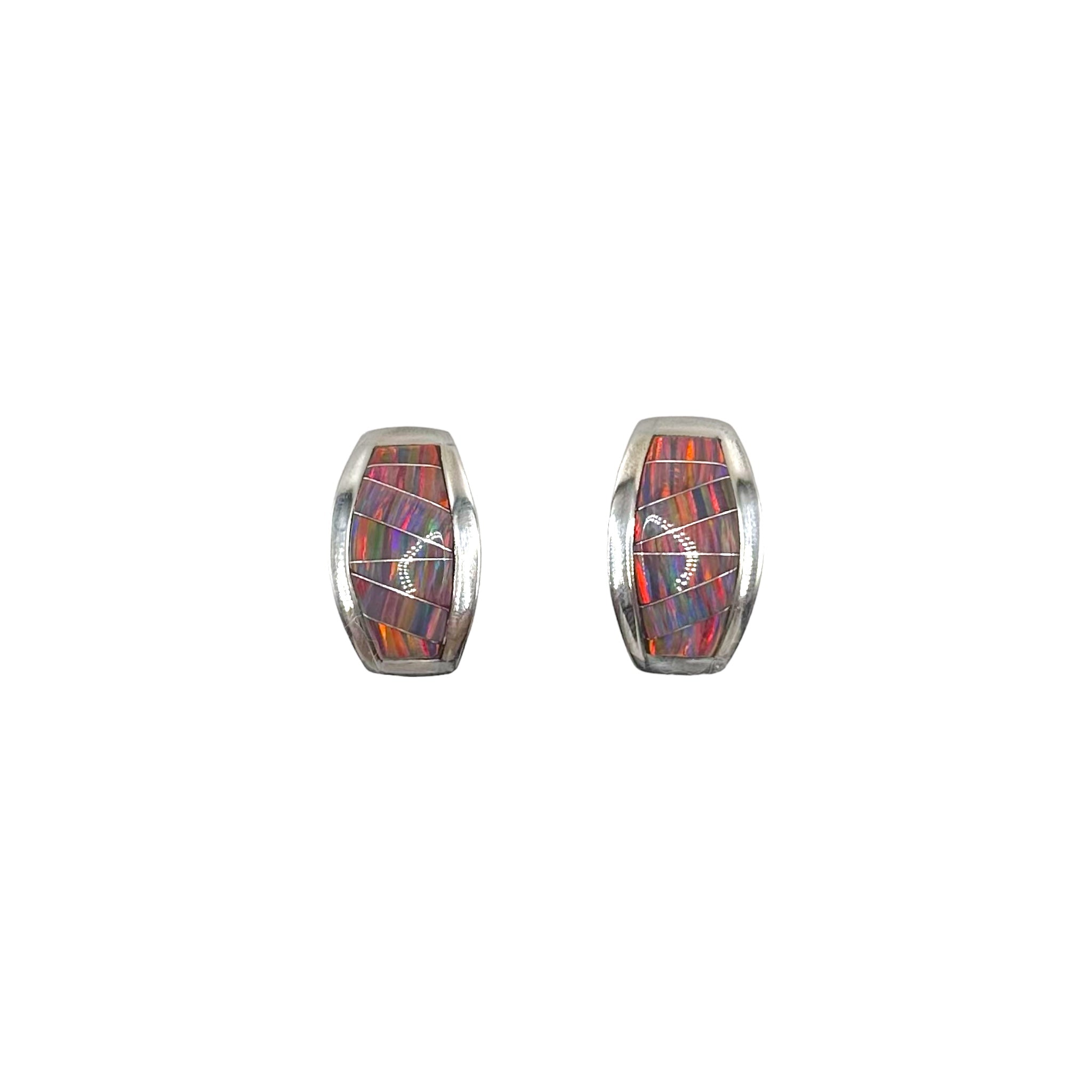 Fire Opal Stud Earrings - Karlas Jewelry & Gifts