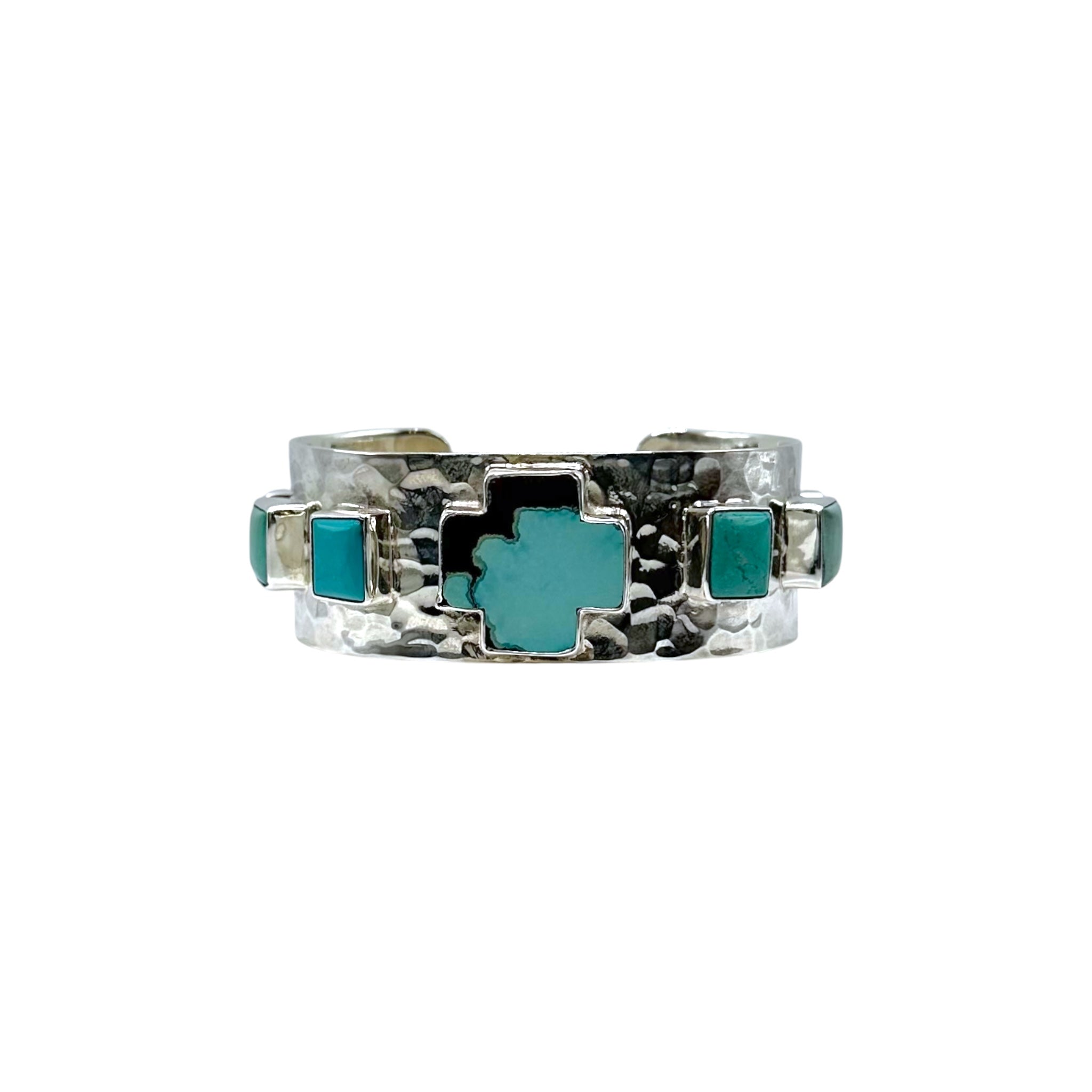 La Reyna Turquoise Cross Cuff - Karlas Jewelry & Gifts