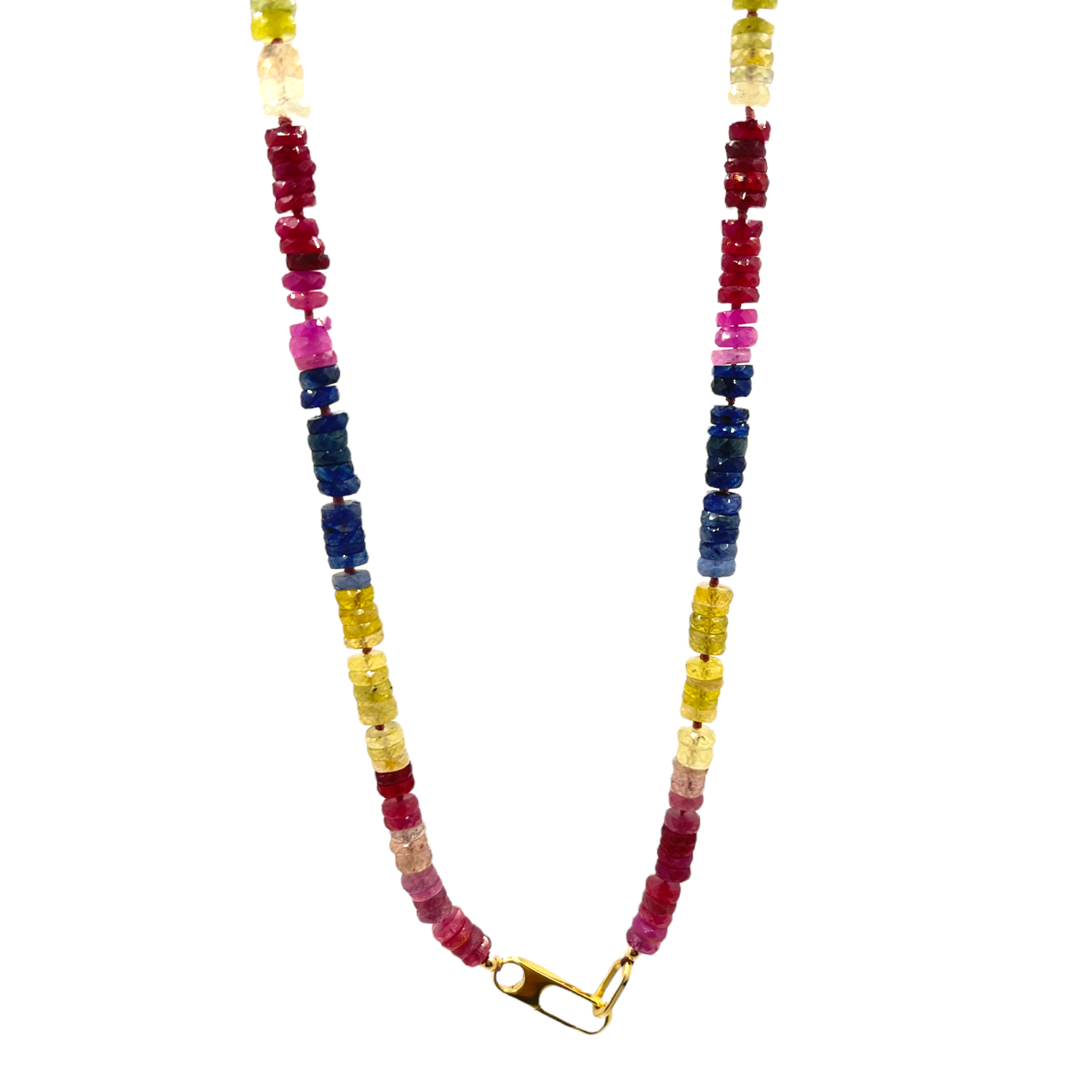 Alya Rainbow Sapphire Necklace - Karlas Jewelry & Gifts