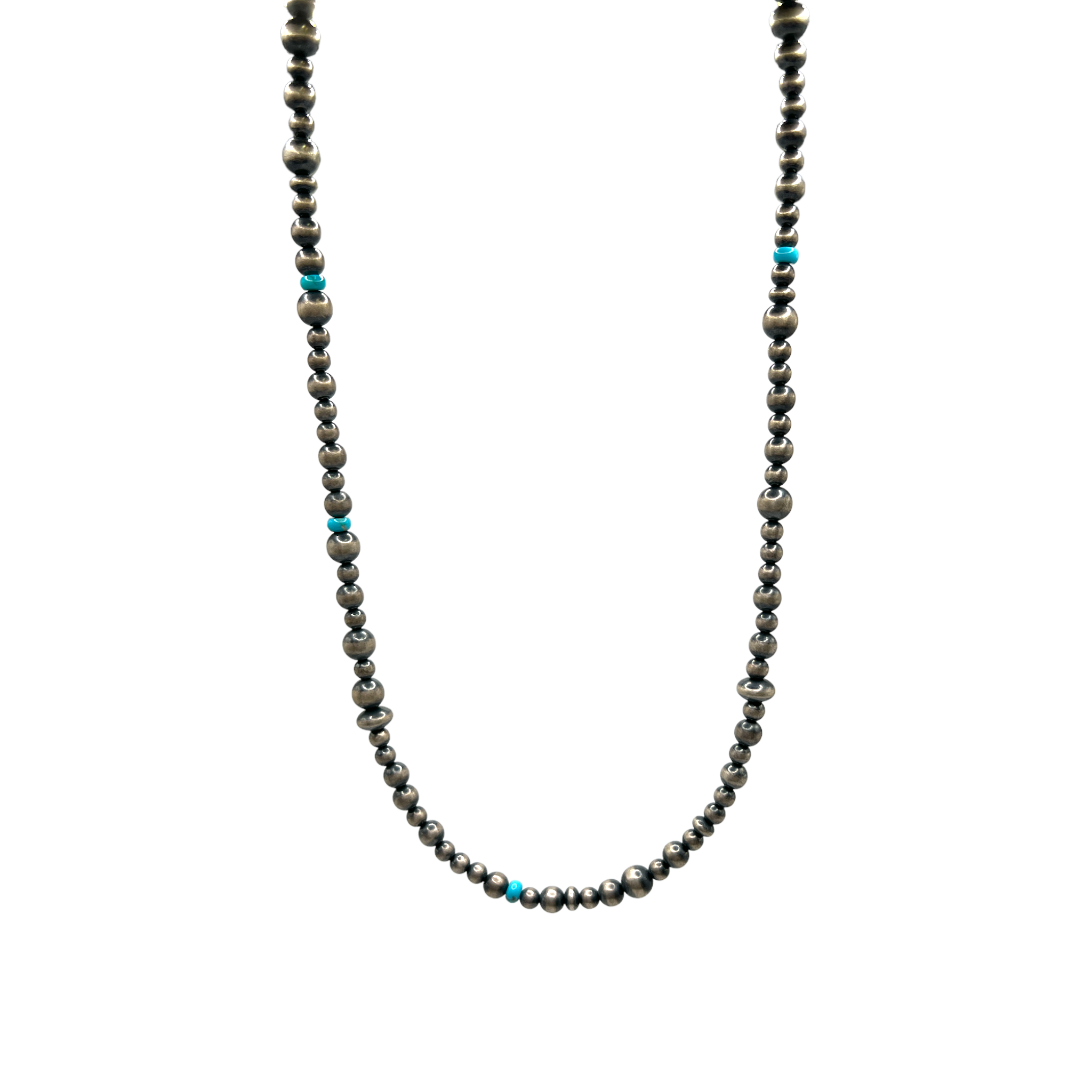 Mixed Navajo Bead + Turquoise Necklace - Karlas Jewelry & Gifts