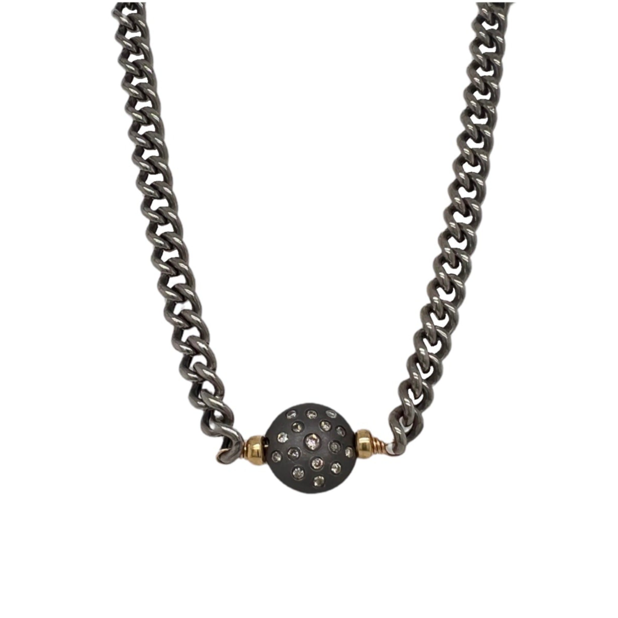 Double Sided Diamond Disc Necklace - Karlas Jewelry & Gifts