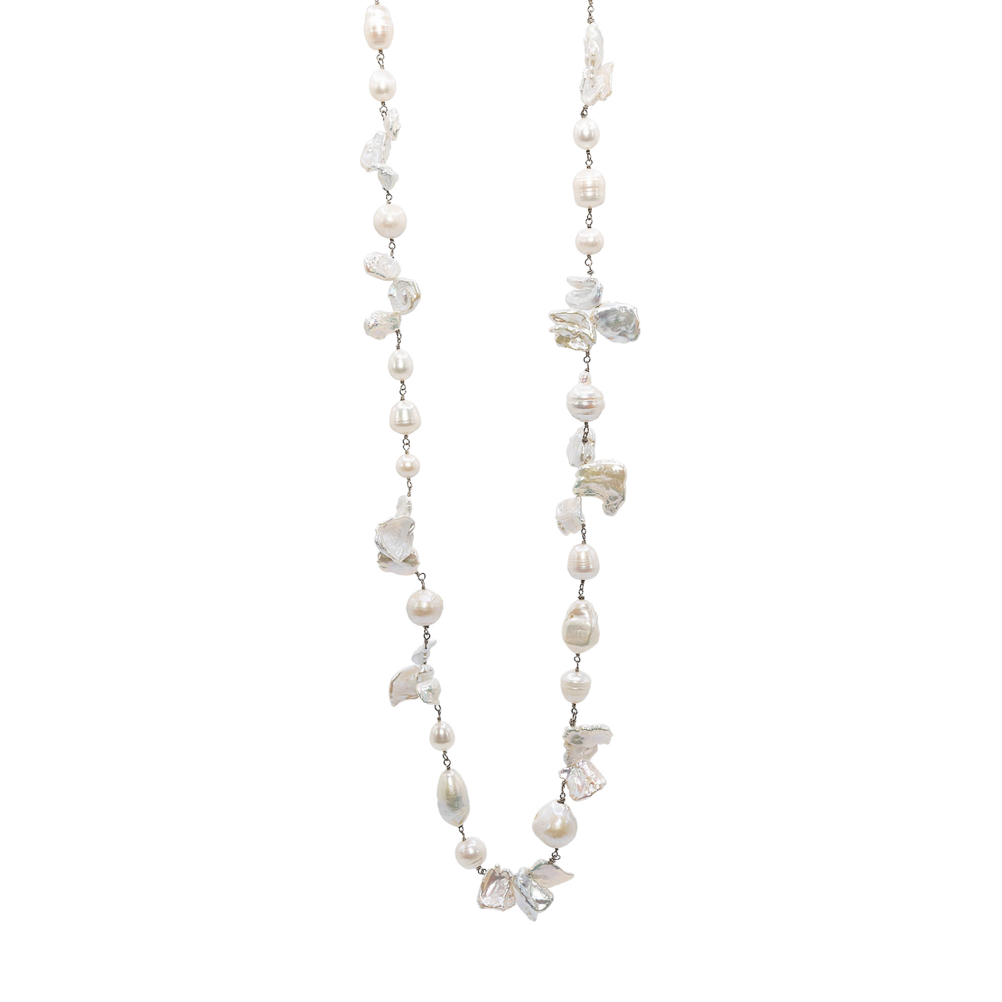 White Mixed Pearl Necklace - Karlas Jewelry & Gifts