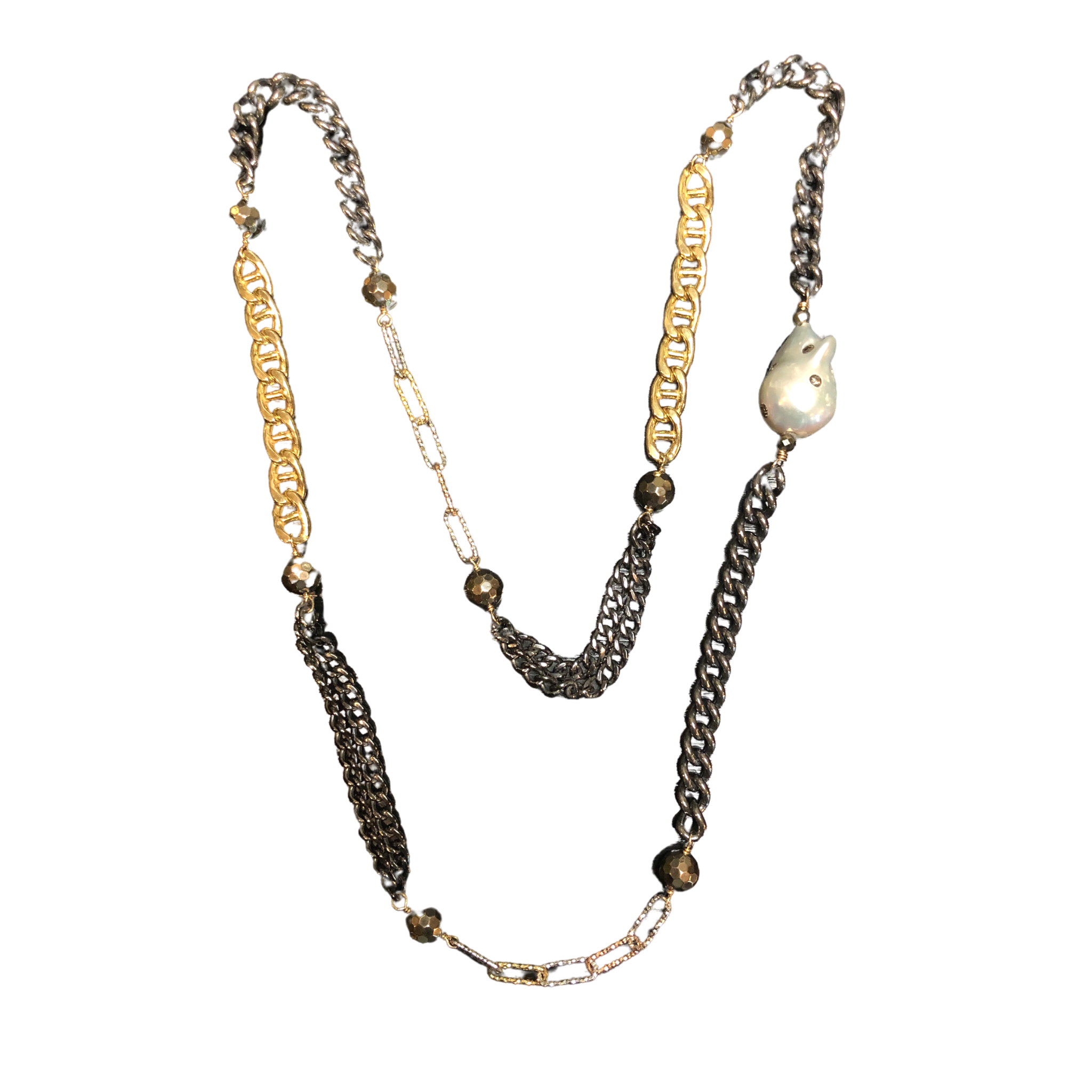 Luxe Mixed Metal Multi Link Necklace - Karlas Jewelry & Gifts