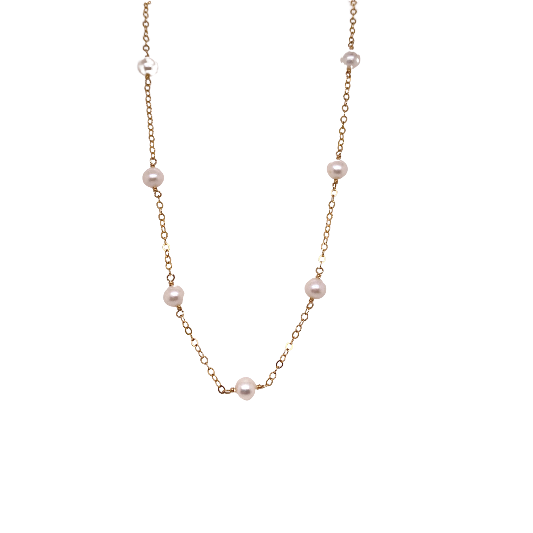 Tin Cup Pearl Necklace - Karlas Jewelry & Gifts