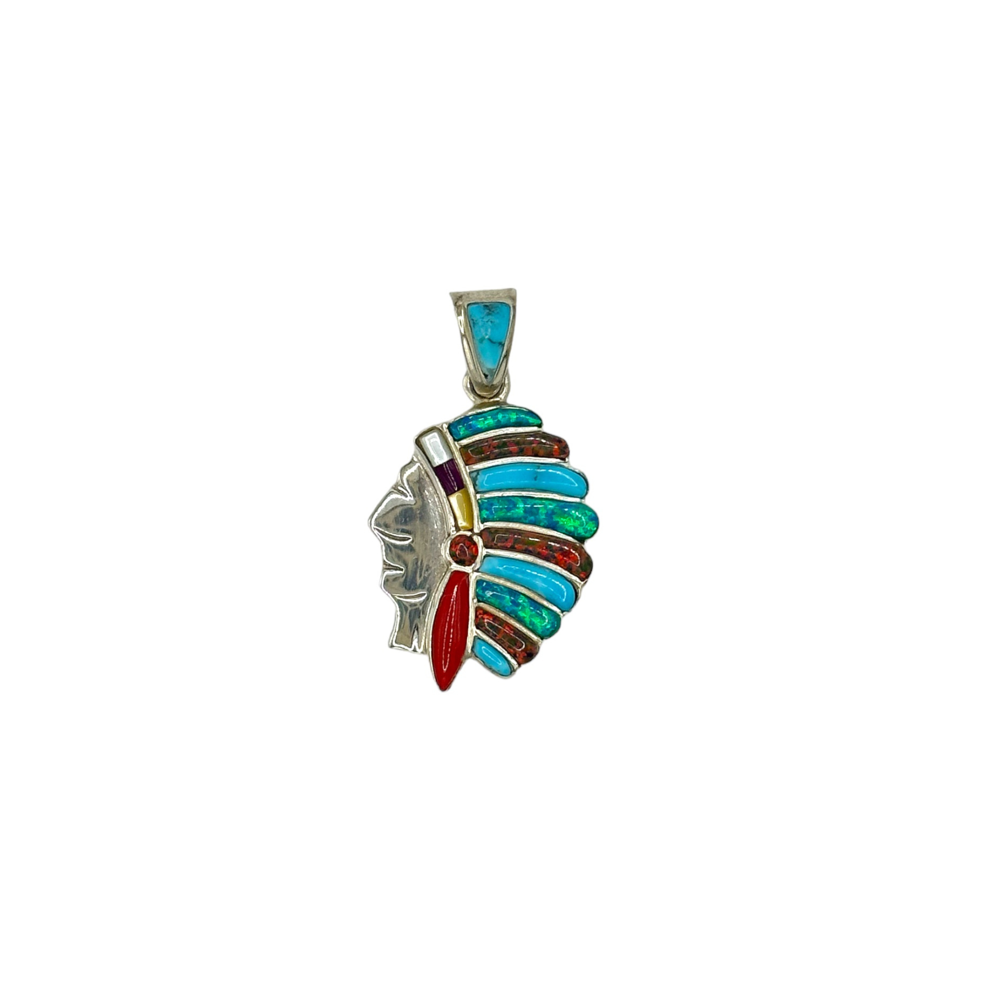 Navajo Headdress Pendant - Karlas Jewelry & Gifts