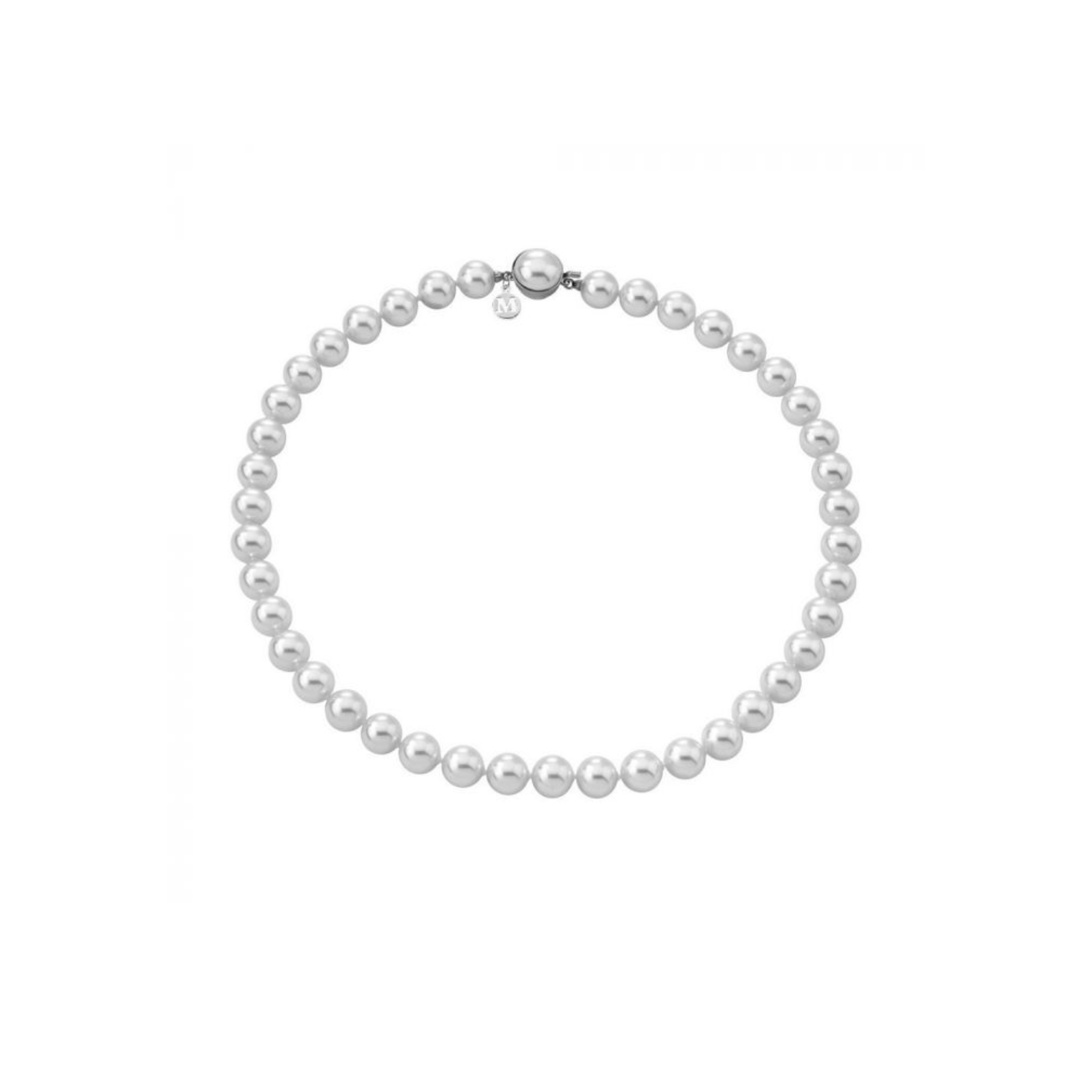 Majorica 8mm White Lyra Necklace - Karlas Jewelry & Gifts