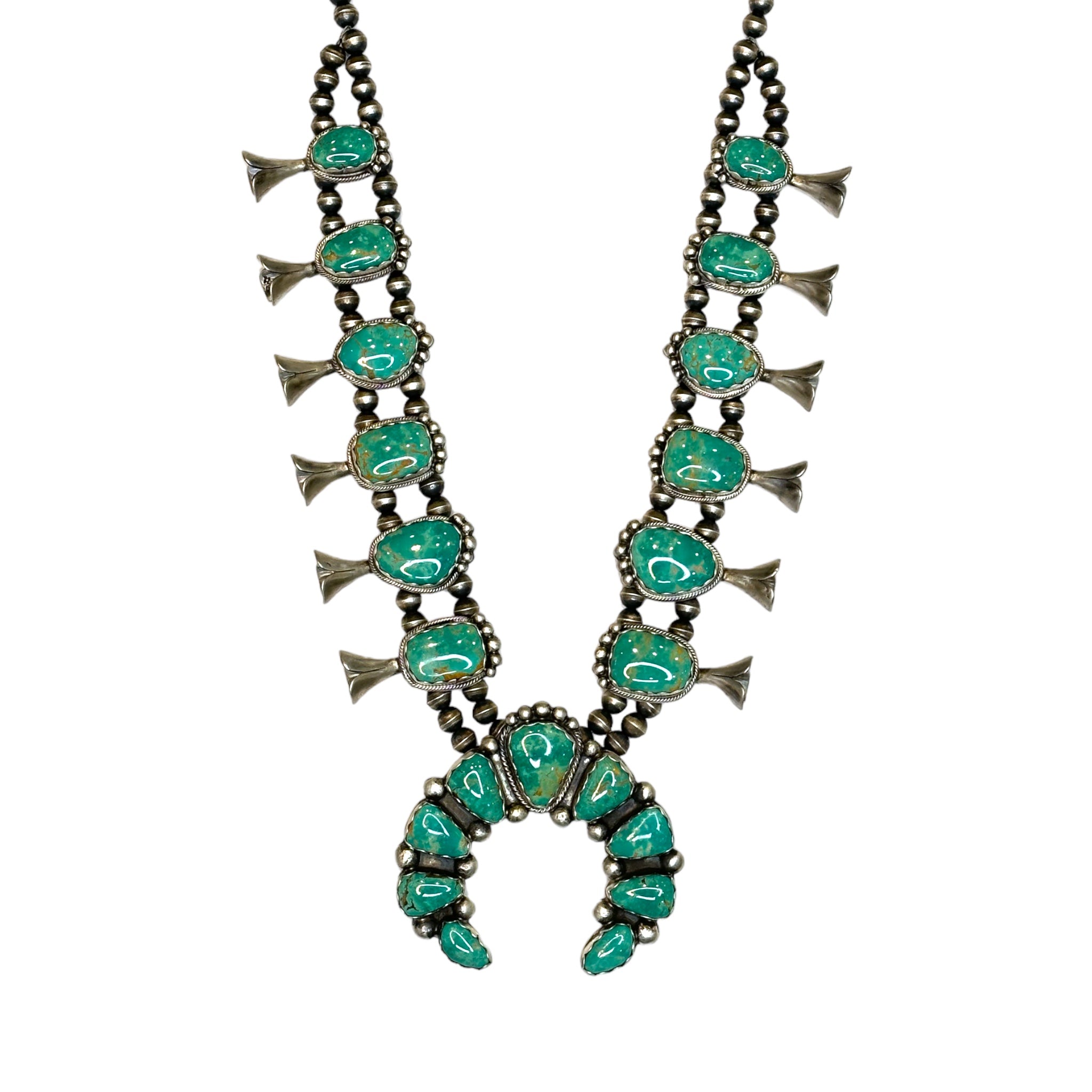 Green Turquoise Squash Blossom - Karlas Jewelry & Gifts
