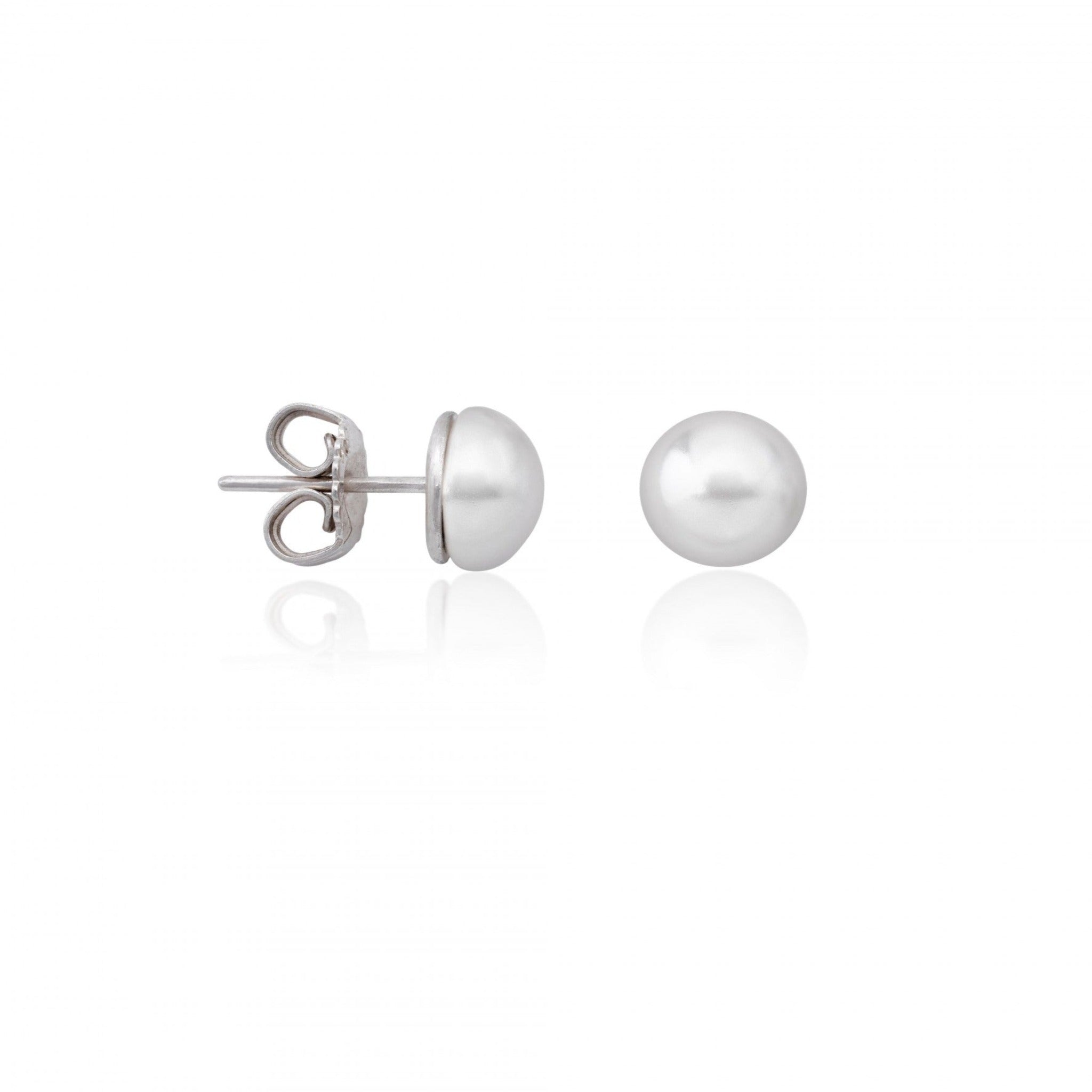Majorica 8mm Mabe Pearl Stud - Karlas Jewelry & Gifts