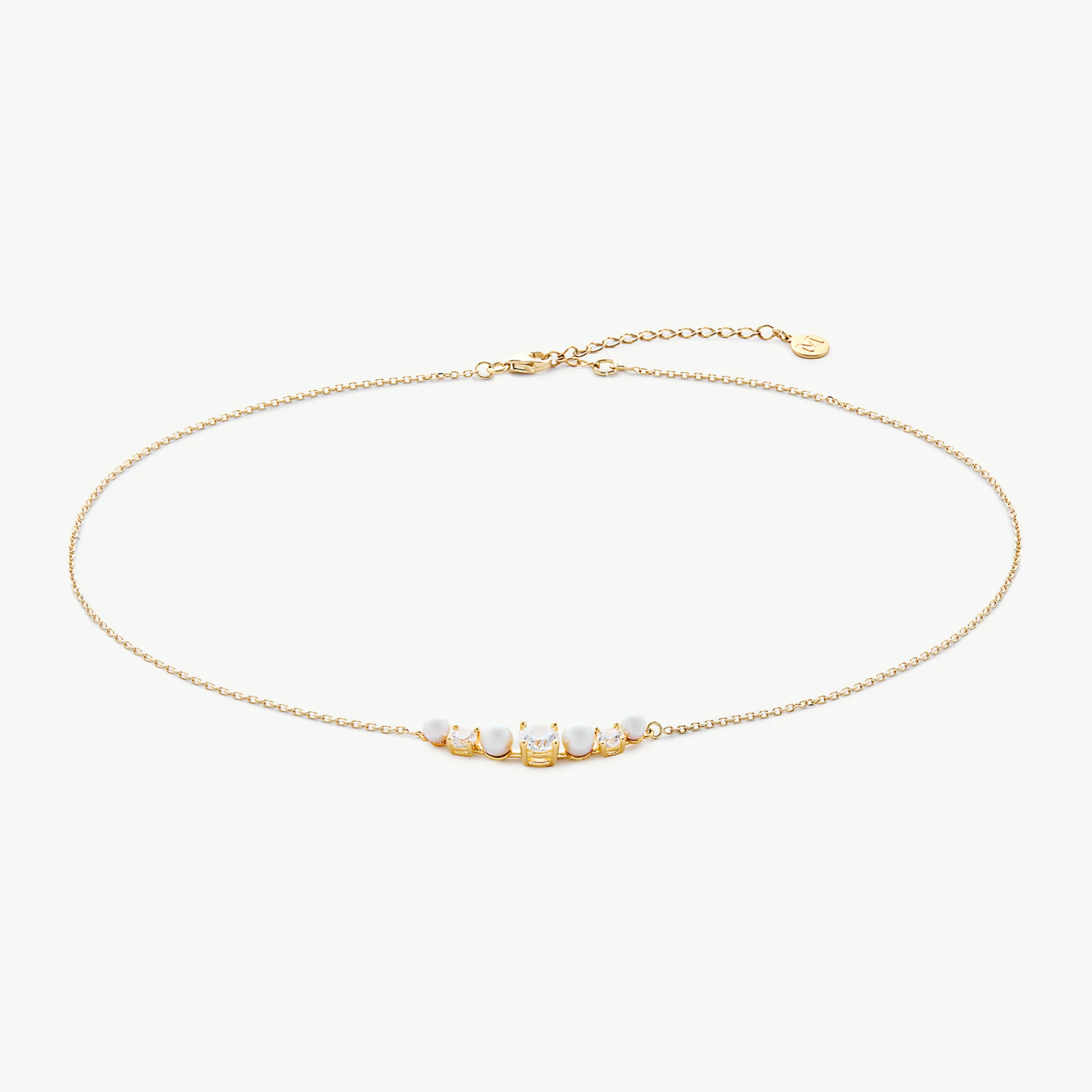 Majorica CZ + 4mm Pearl Necklace - Karlas Jewelry & Gifts