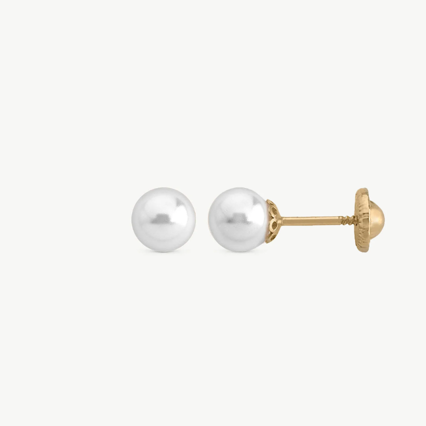Taylor 18k 4mm Pearl Earrings - Karlas Jewelry & Gifts