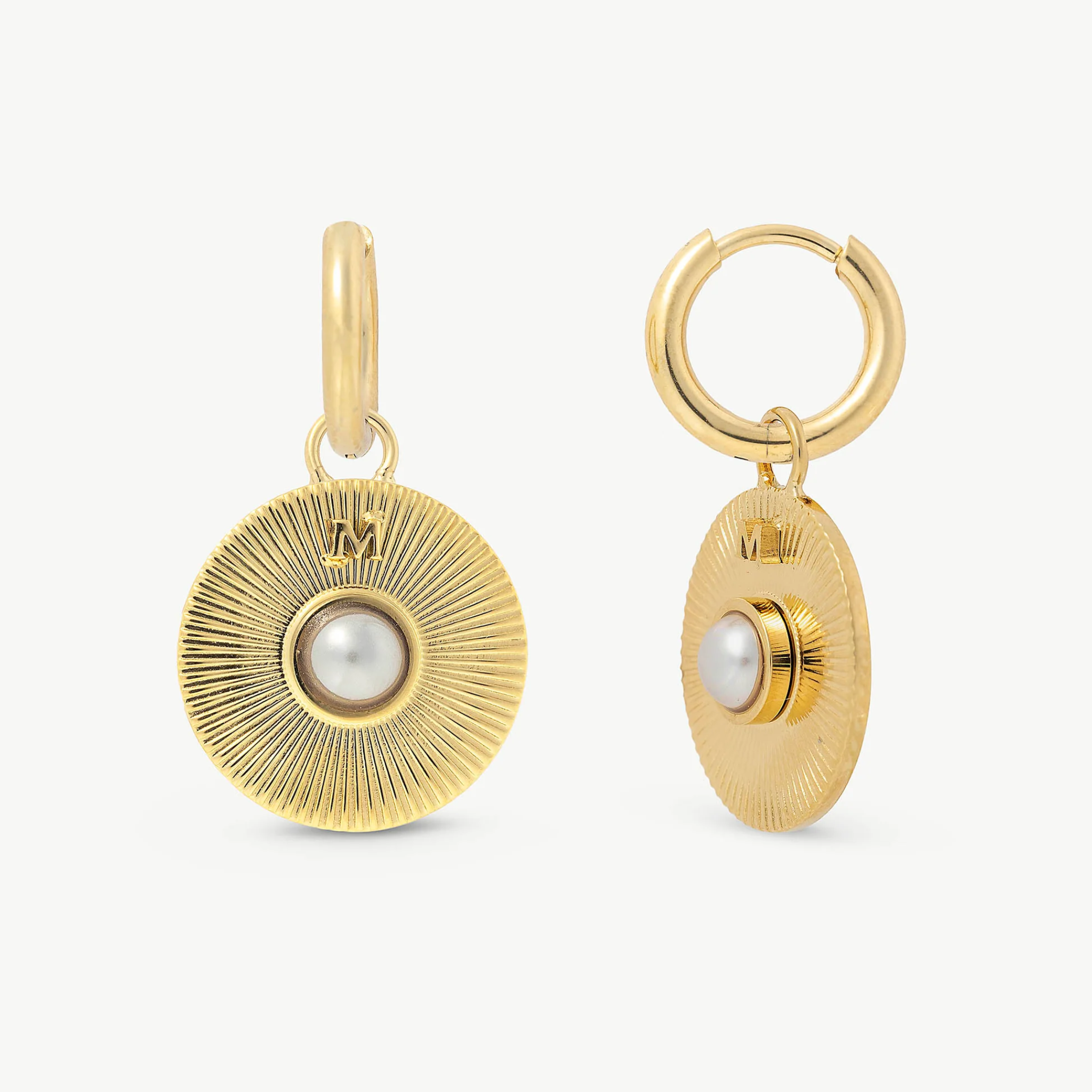 Alejandria 4mm Pearl Hoop Earrings - Karlas Jewelry & Gifts