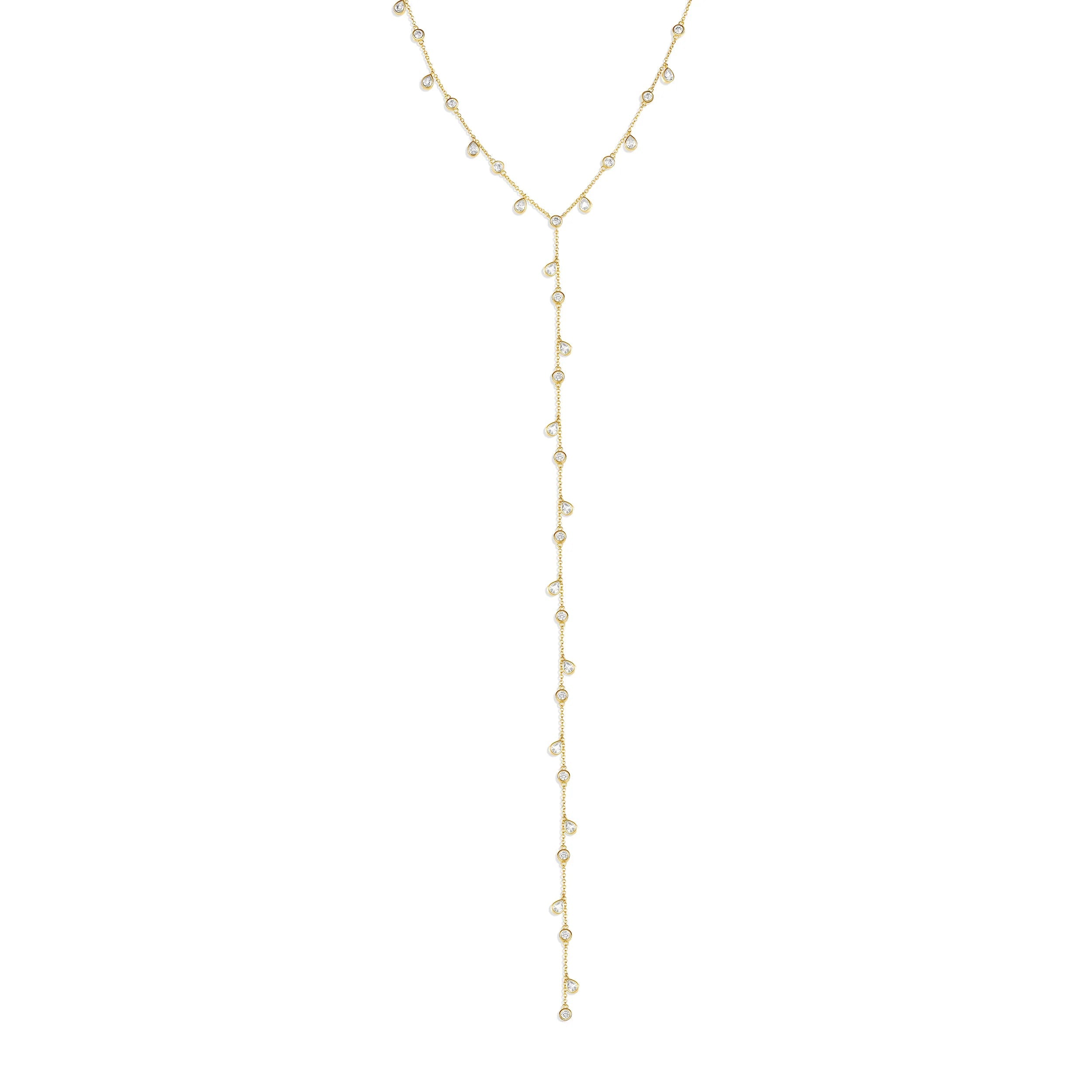 Teardrop Bezel Lariat - Karlas Jewelry & Gifts