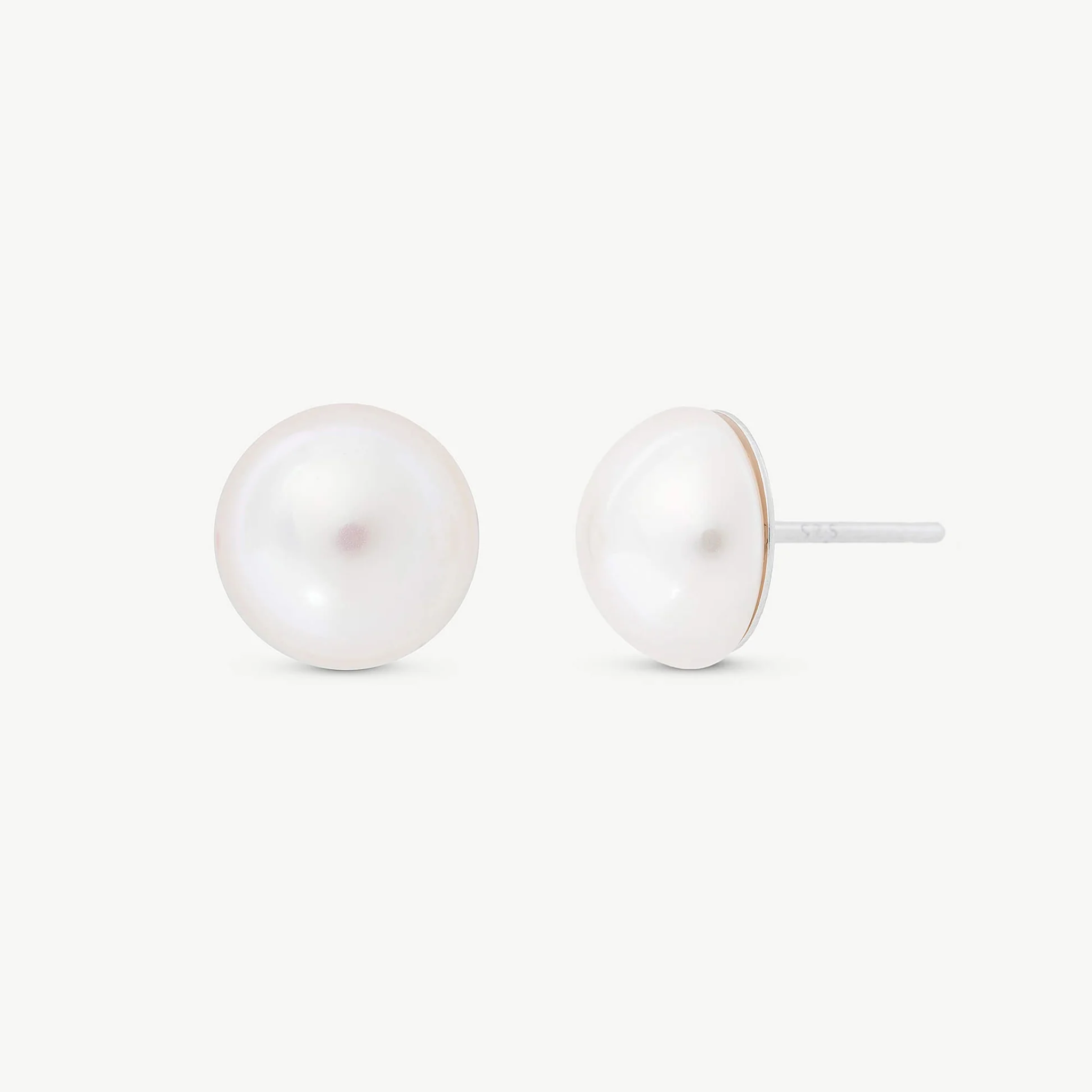 Majorica 8mm Mabe Pearl Stud - Karlas Jewelry & Gifts