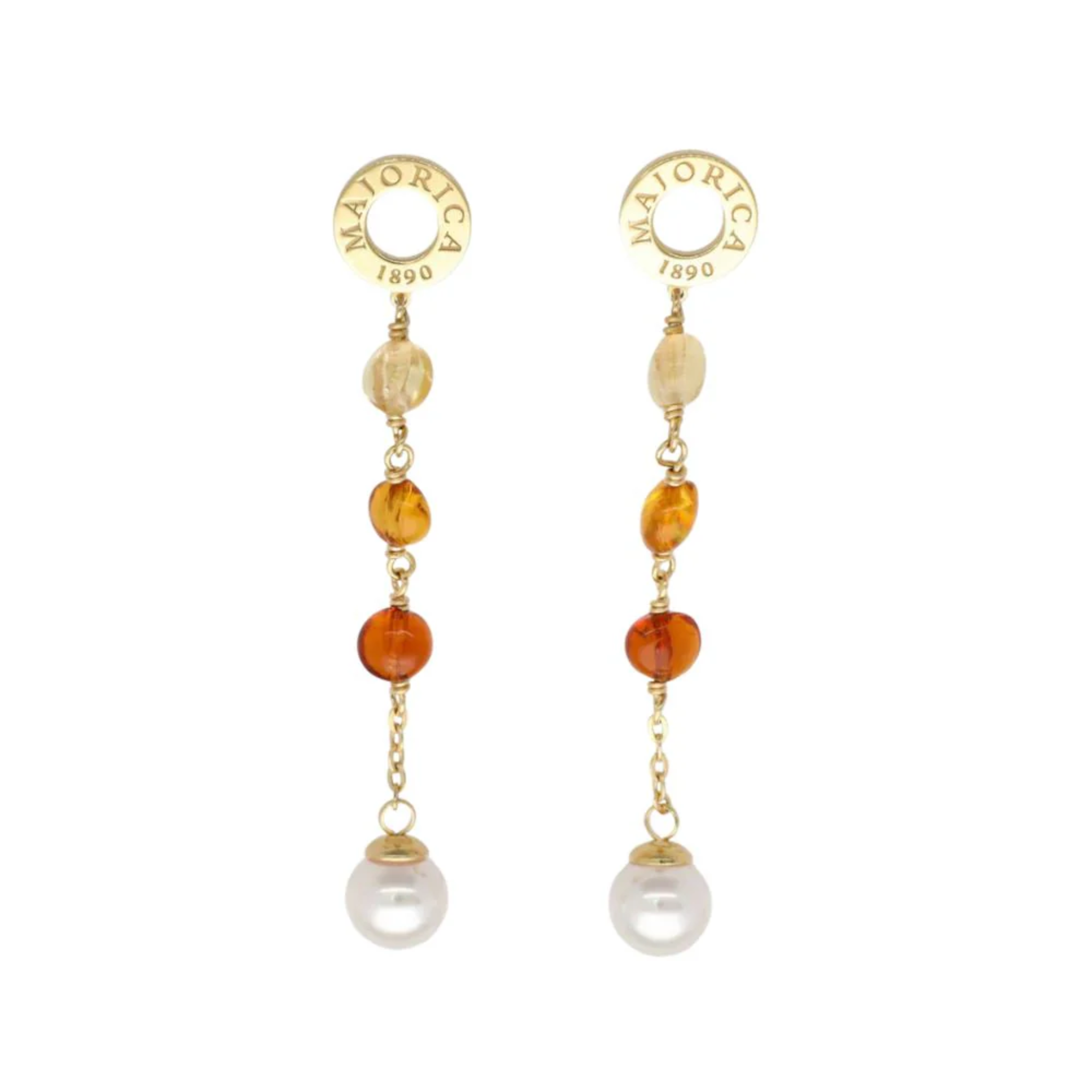 Algaida Long 8mm Pearl Earrings - Karlas Jewelry & Gifts