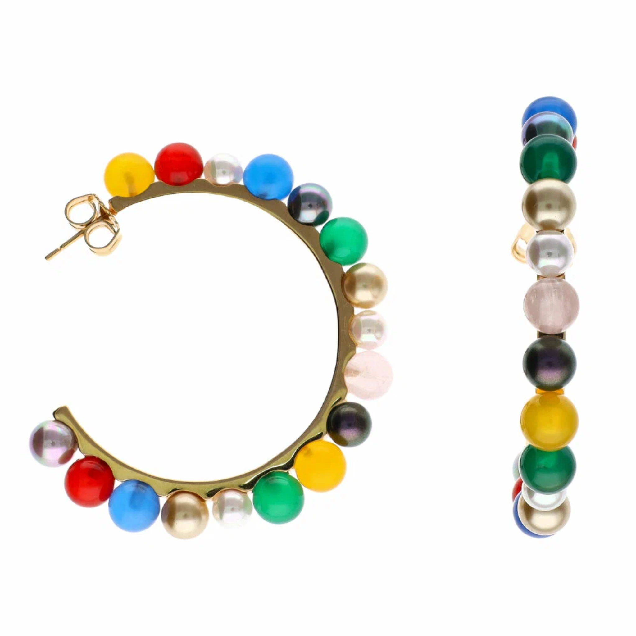 Tutti Fruit 5mm Pearl Hoops - Karlas Jewelry & Gifts