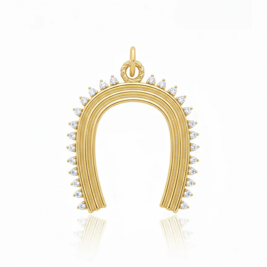 Spike Horseshoe Pendant - Karlas Jewelry & Gifts