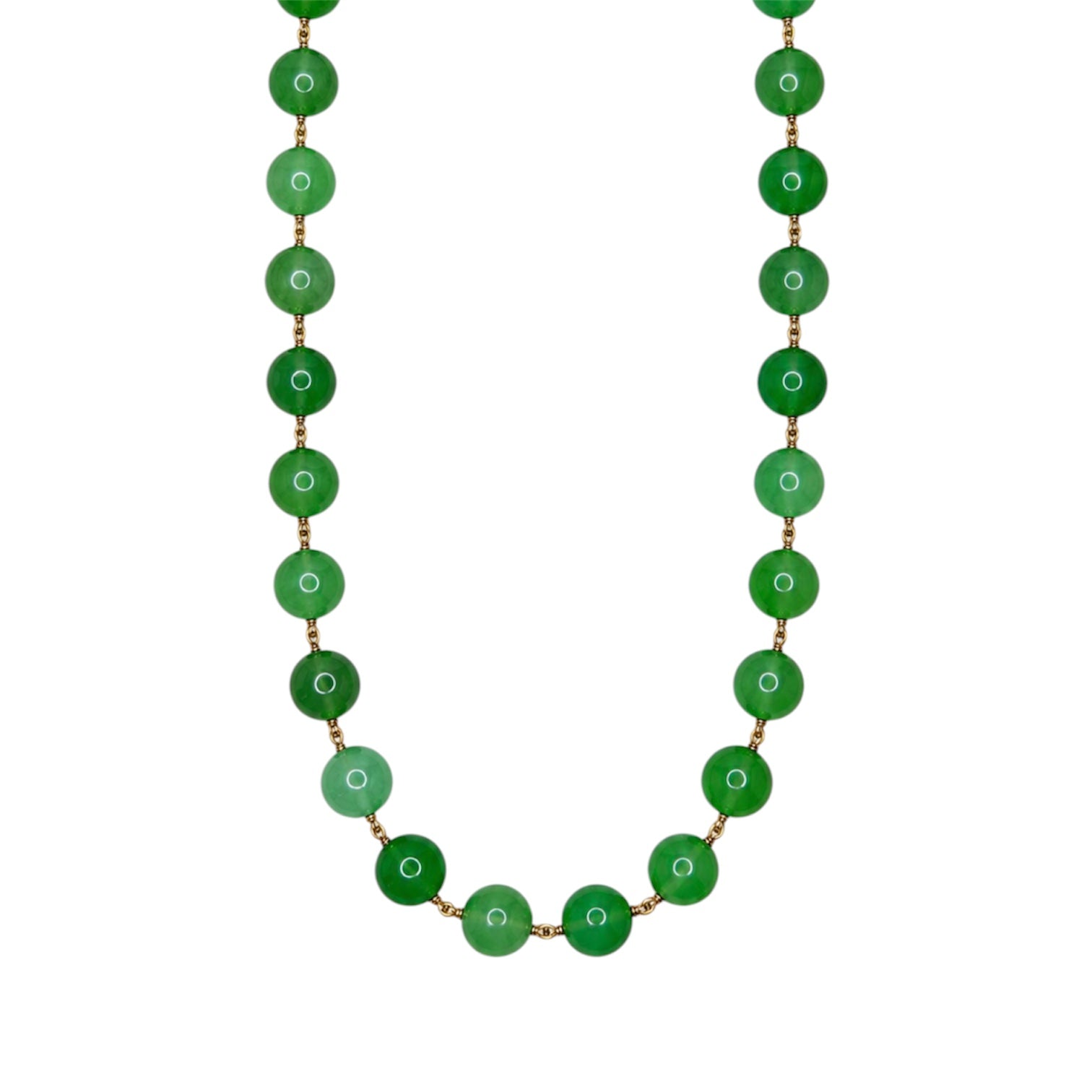 14k Jade Coin Link Necklace - Karlas Jewelry & Gifts