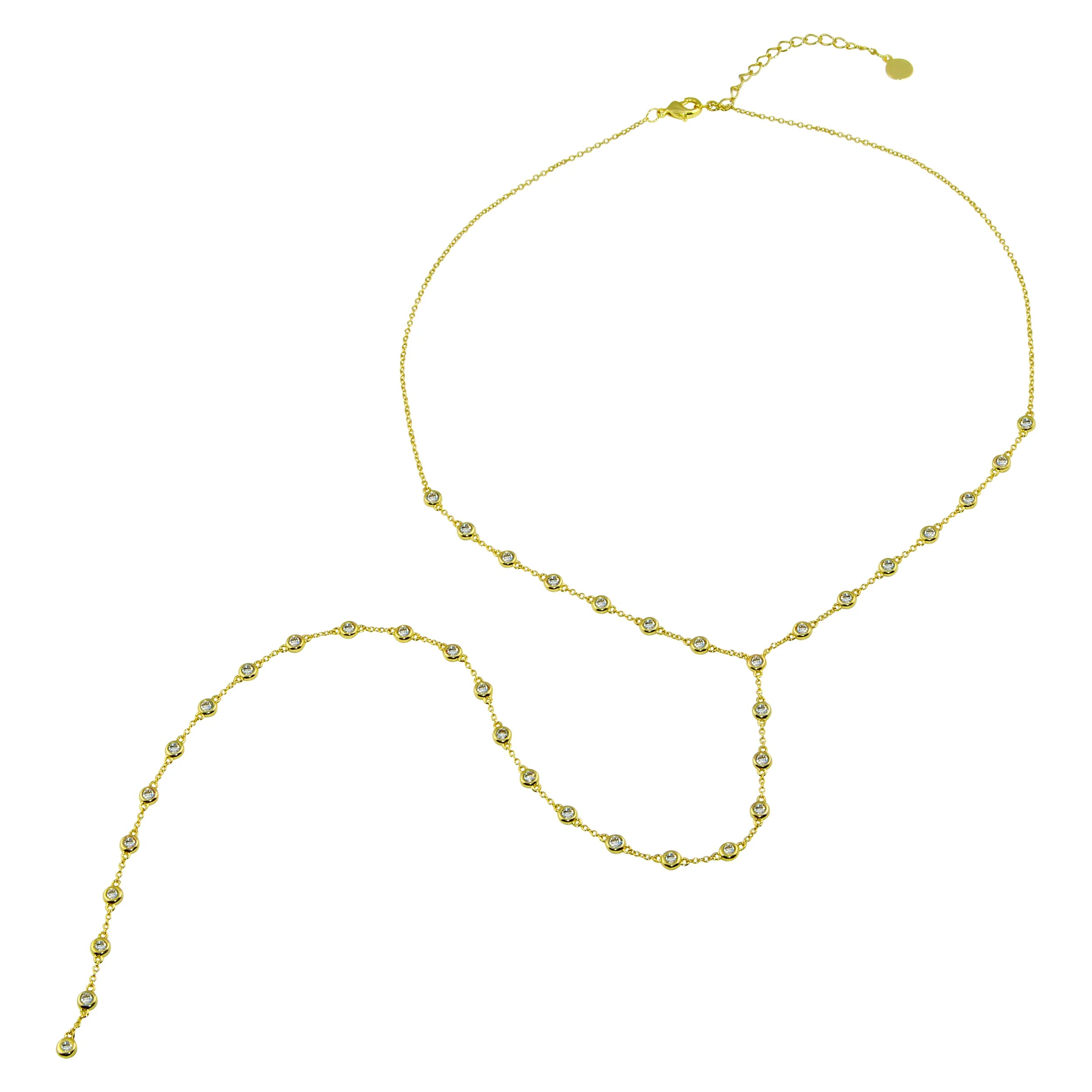 CZ Bezel Lariat - Karlas Jewelry & Gifts