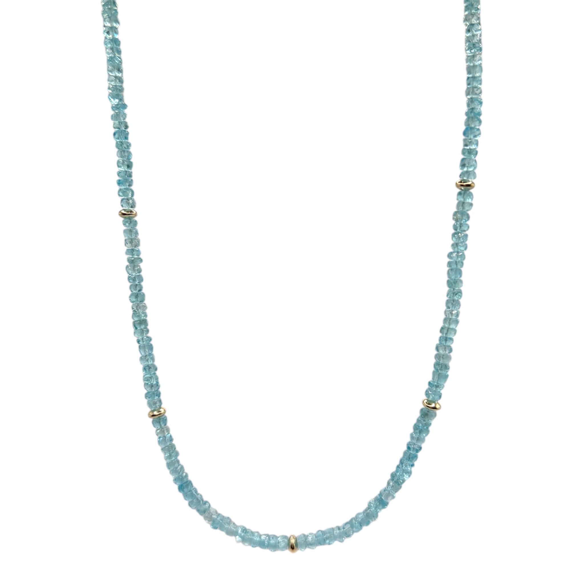 Aquamarine Faceted Necklace - Karlas Jewelry & Gifts