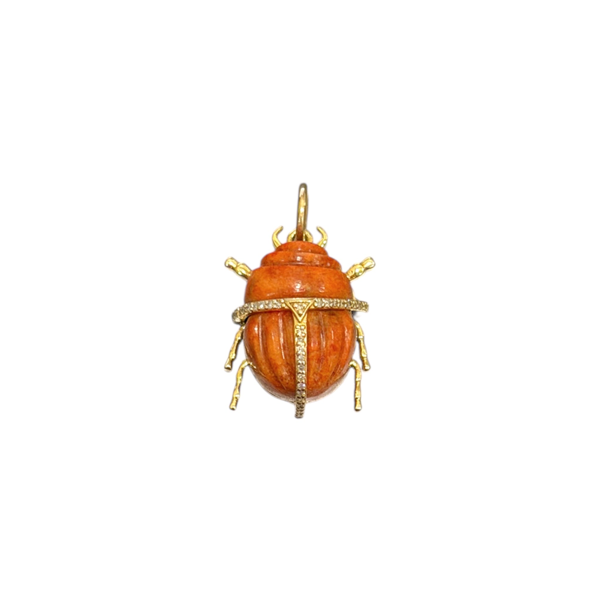 14k Scarab Diamond Pendant - Karlas Jewelry & Gifts