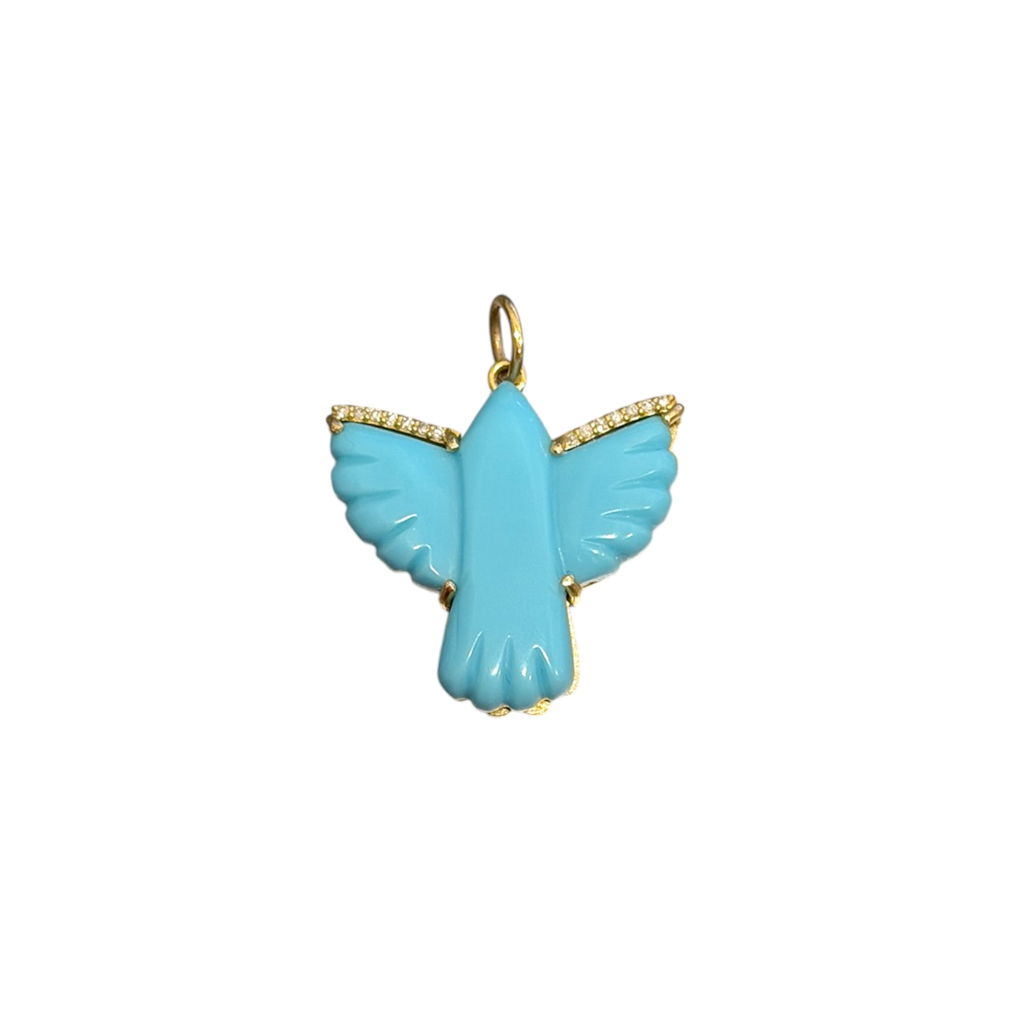 14k Turquoise Thunderbird Pendant - Karlas Jewelry & Gifts
