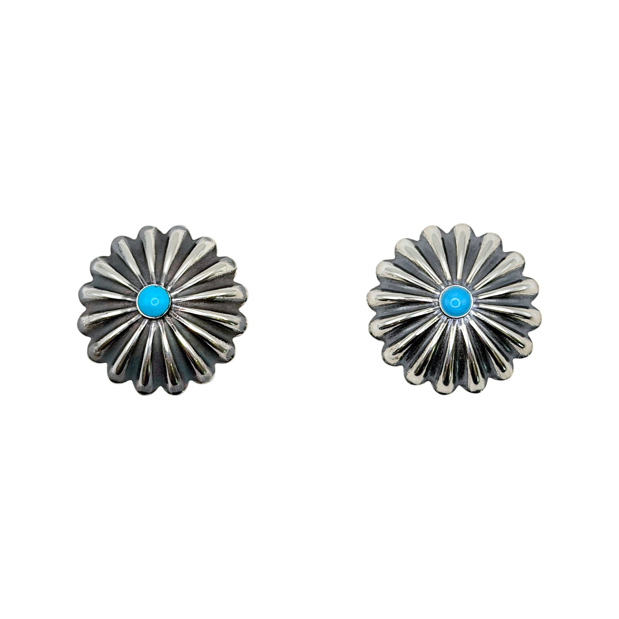 Aster Concho + Turquoise Earrings - Karlas Jewelry & Gifts