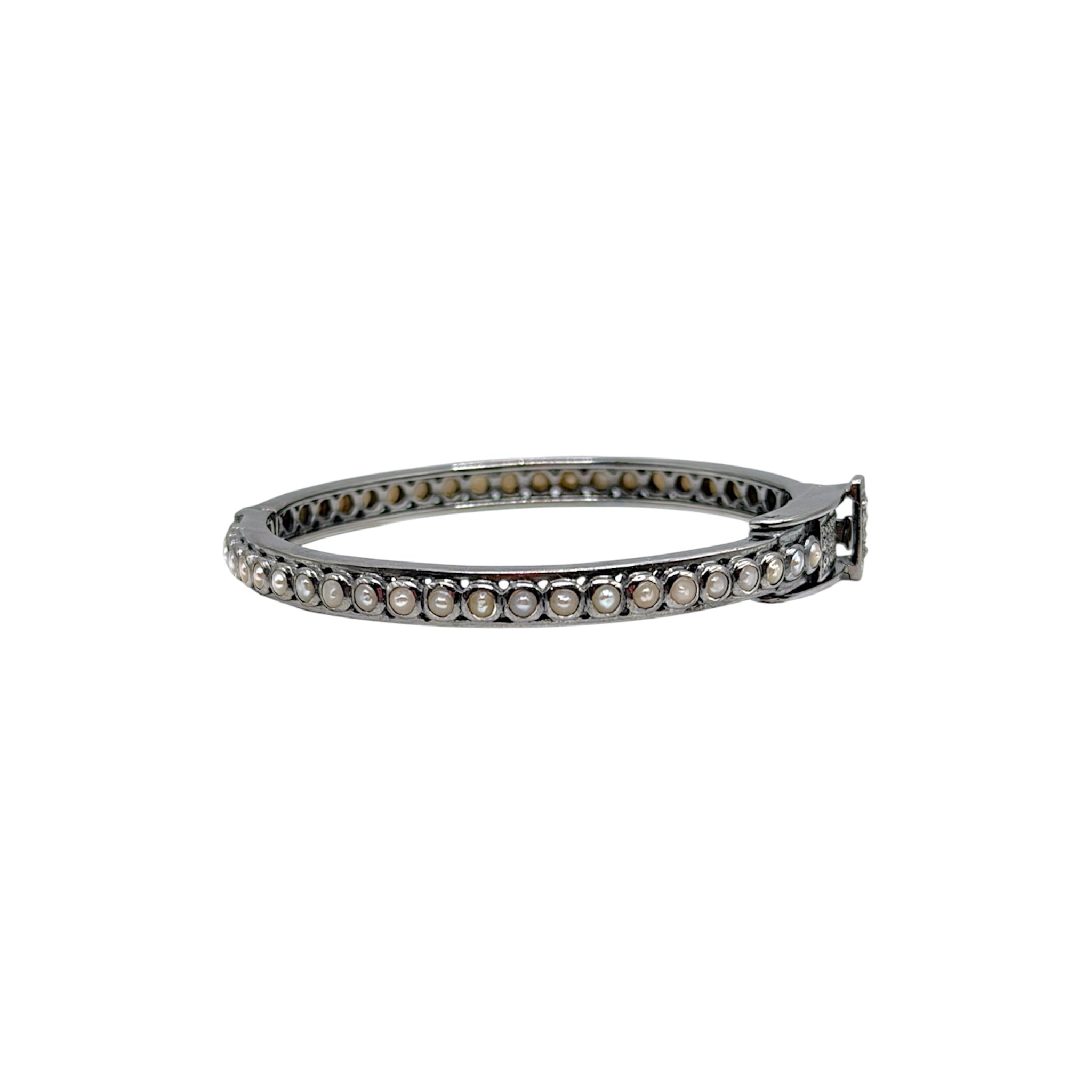 Diamond Pearl Bangle - Karlas Jewelry & Gifts