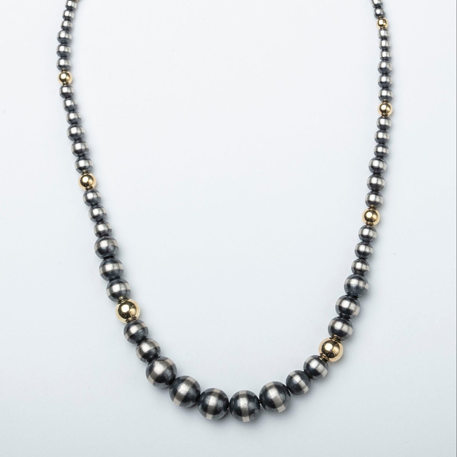 Graduated Two-Tone Navajo Necklace - Karlas Jewelry & Gifts
