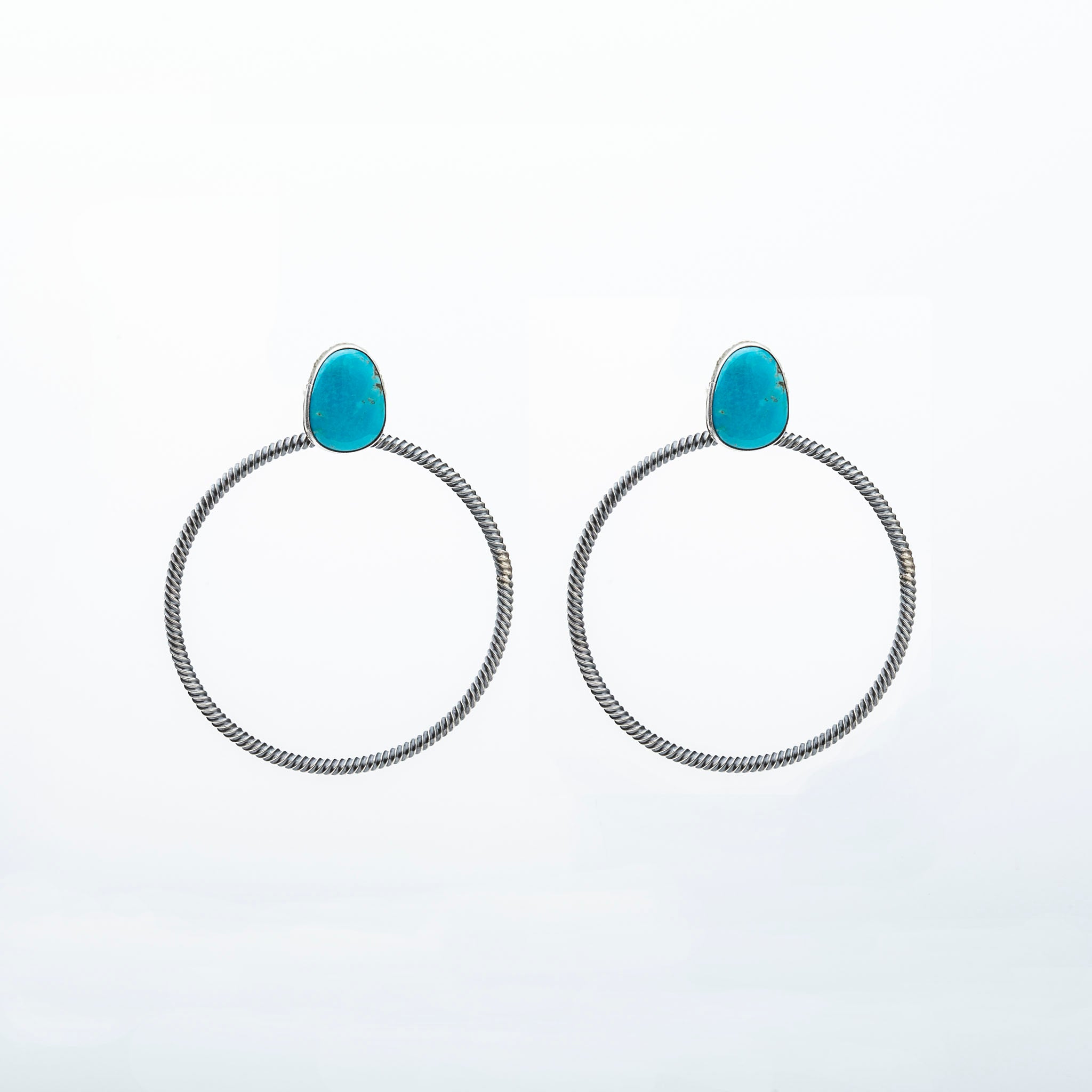 Verely Betone Turquoise Hoop Earrings - Karlas Jewelry & Gifts