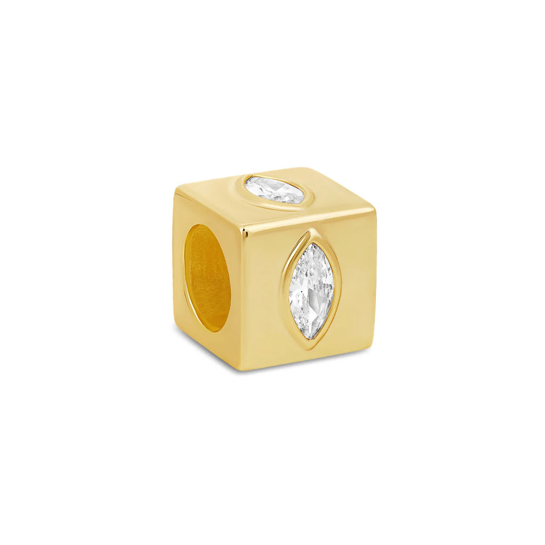 Marquise Cube Spacer Charm - Karlas Jewelry & Gifts