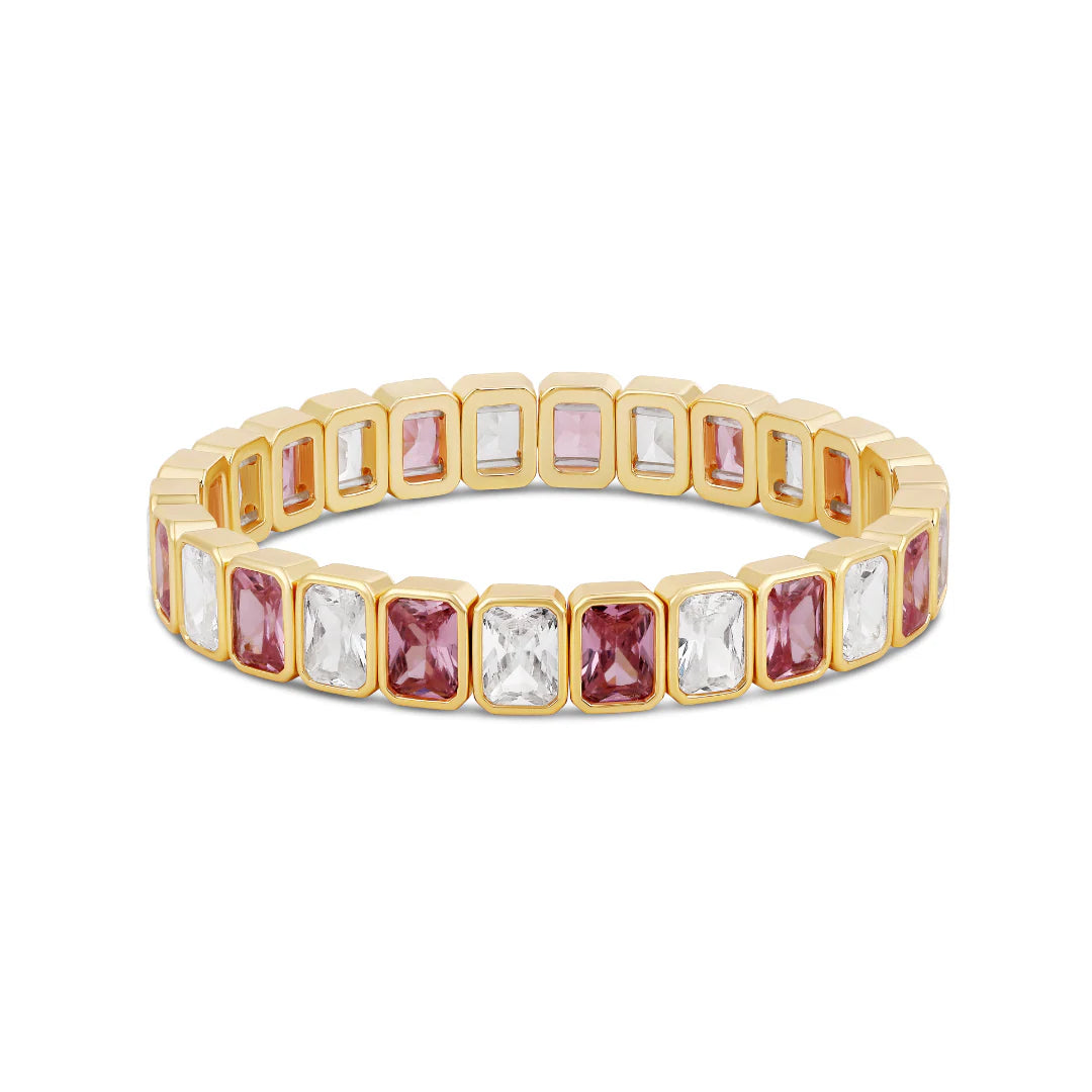 Emerald Cut Stretchy Bracelet - Karlas Jewelry & Gifts
