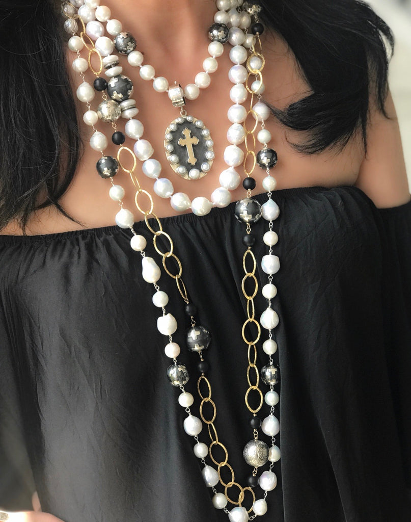 La Reyna Baroque Pearl Blessing Necklace - Karlas Jewelry & Gifts