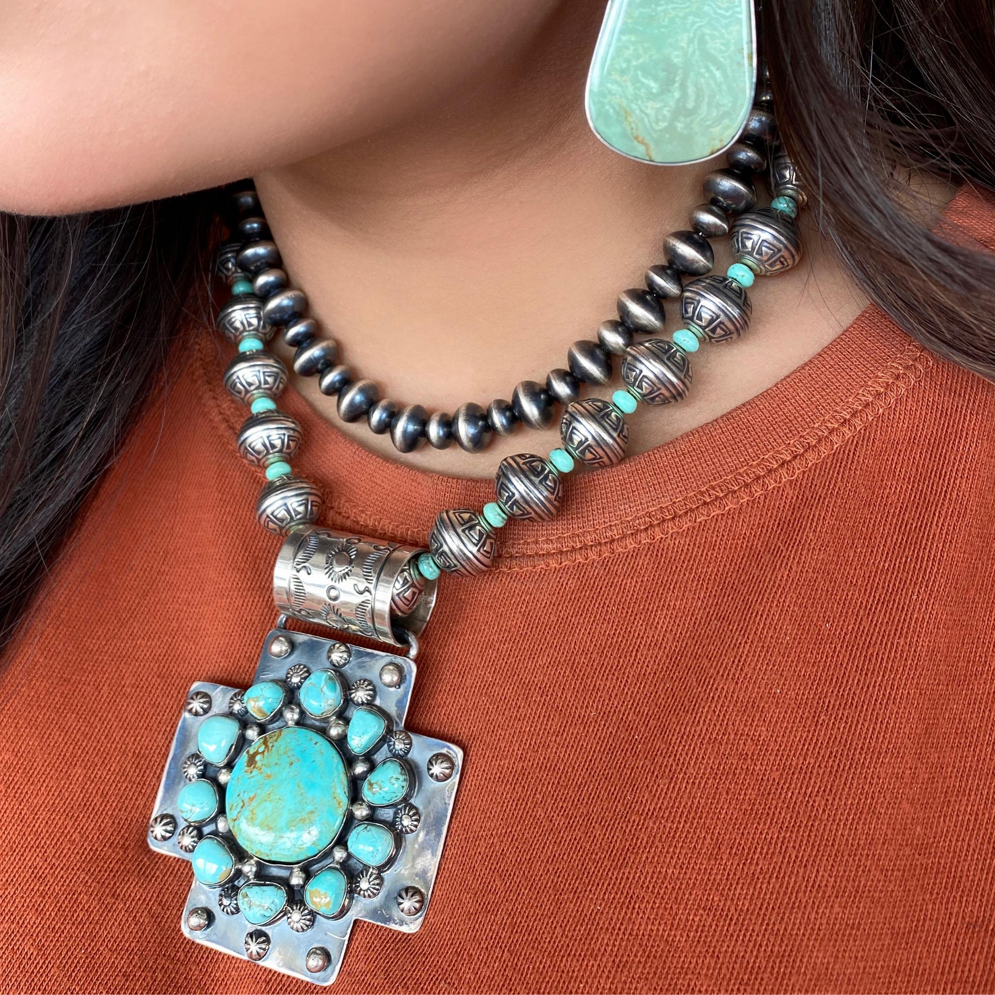 Navajo Pearl + Turquoise Necklace | Karlas Jewelry & Gifts