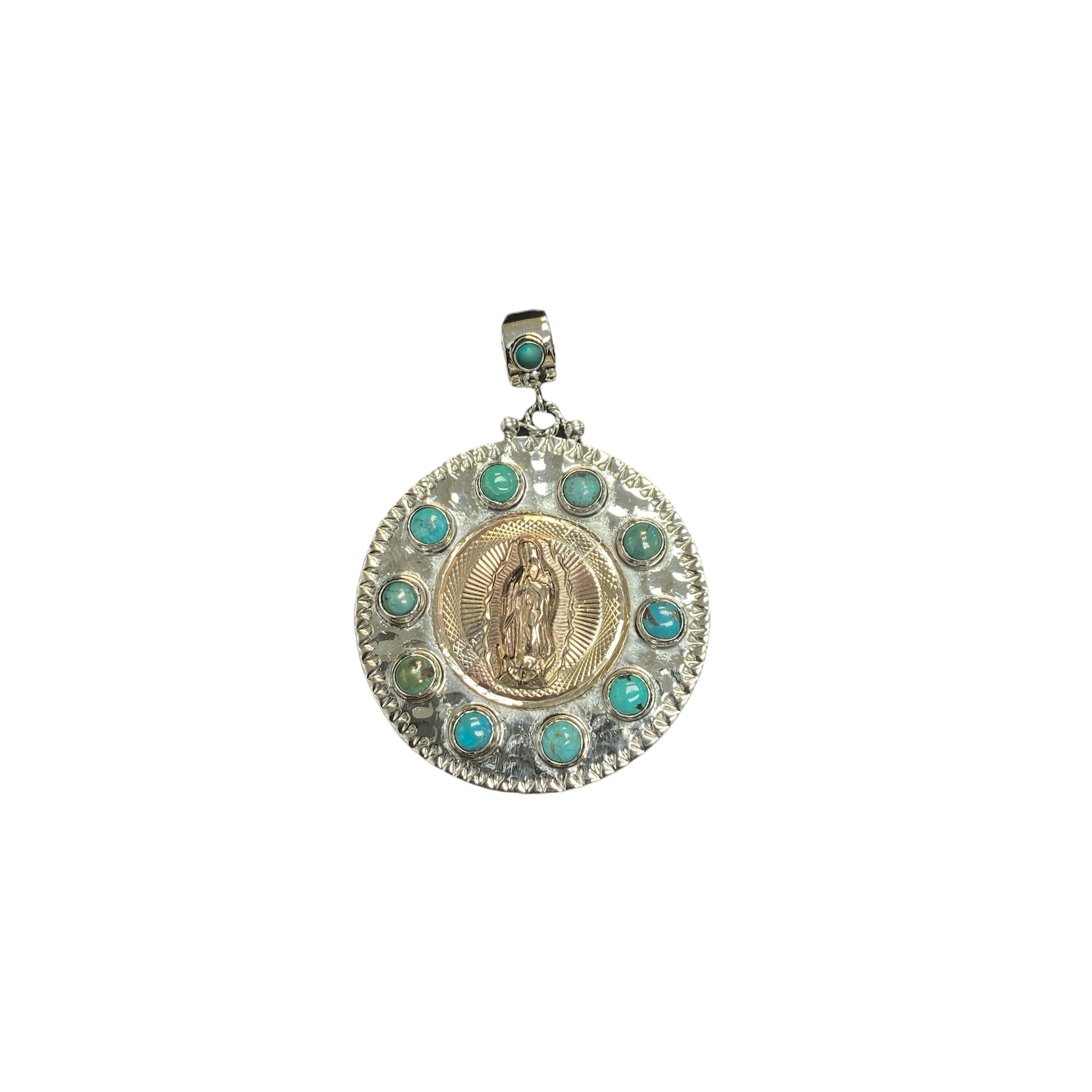 La Reyna Virgen de Guadalupe Stone Pendant - Karlas Jewelry & Gifts