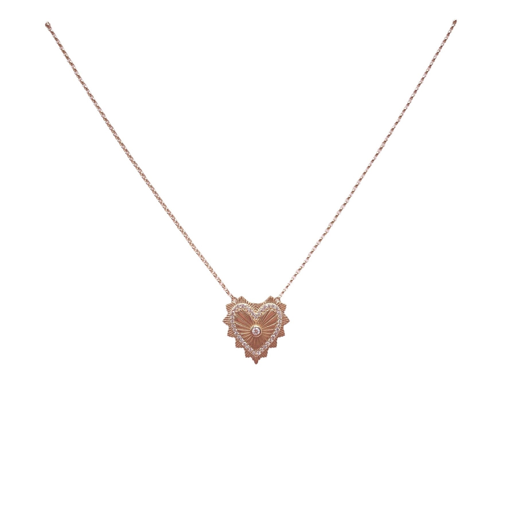 14k Diamond Heart Necklace - Karlas Jewelry & Gifts