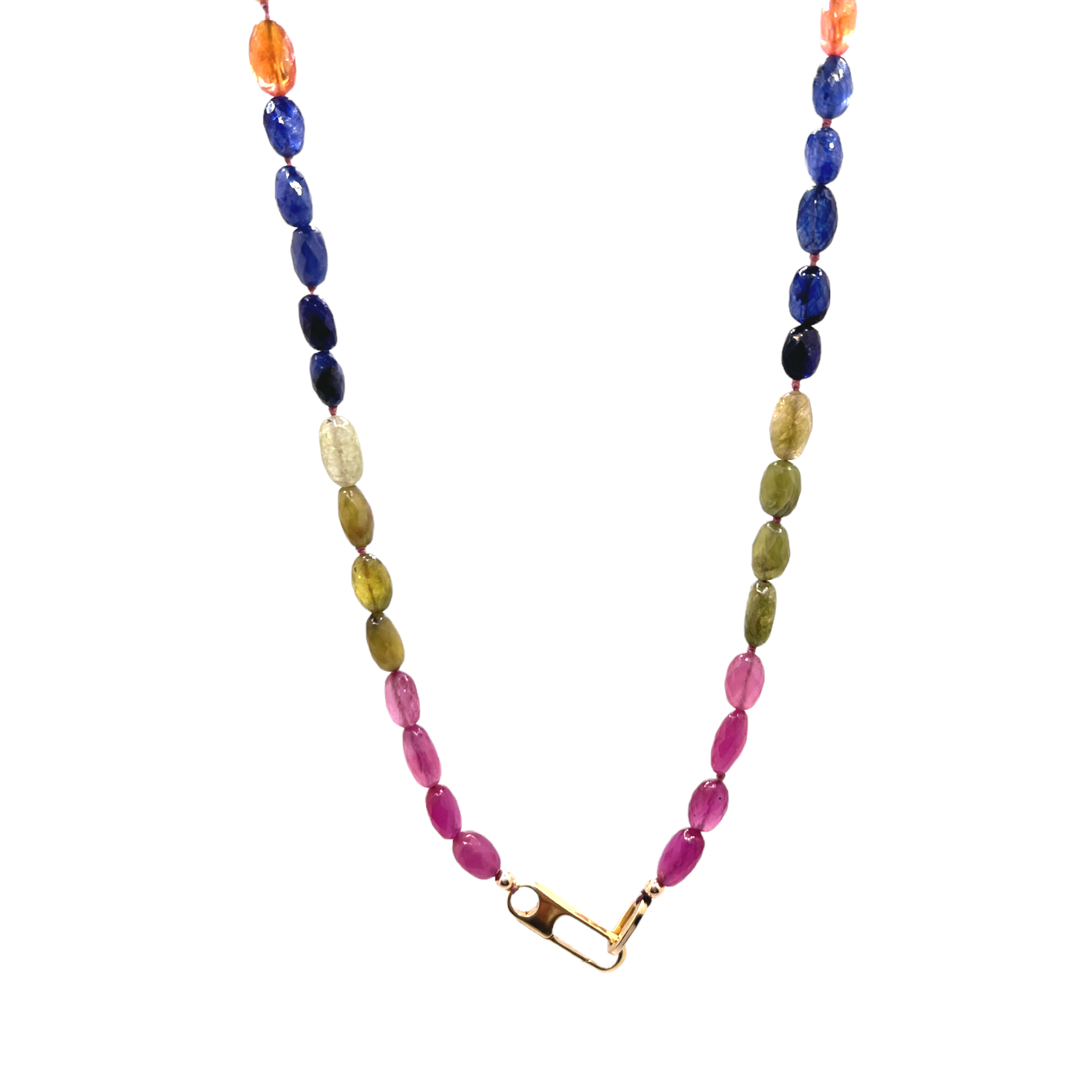 Multi Colour Gemstone Beaded Necklace | Gemzlane