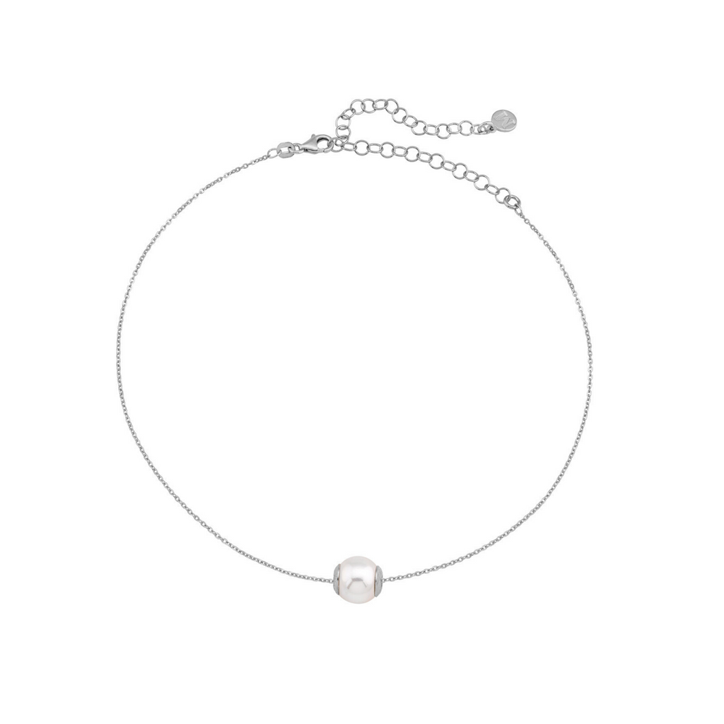 Majorica Single Round Pearl + Chain Necklace - Karlas Jewelry & Gifts