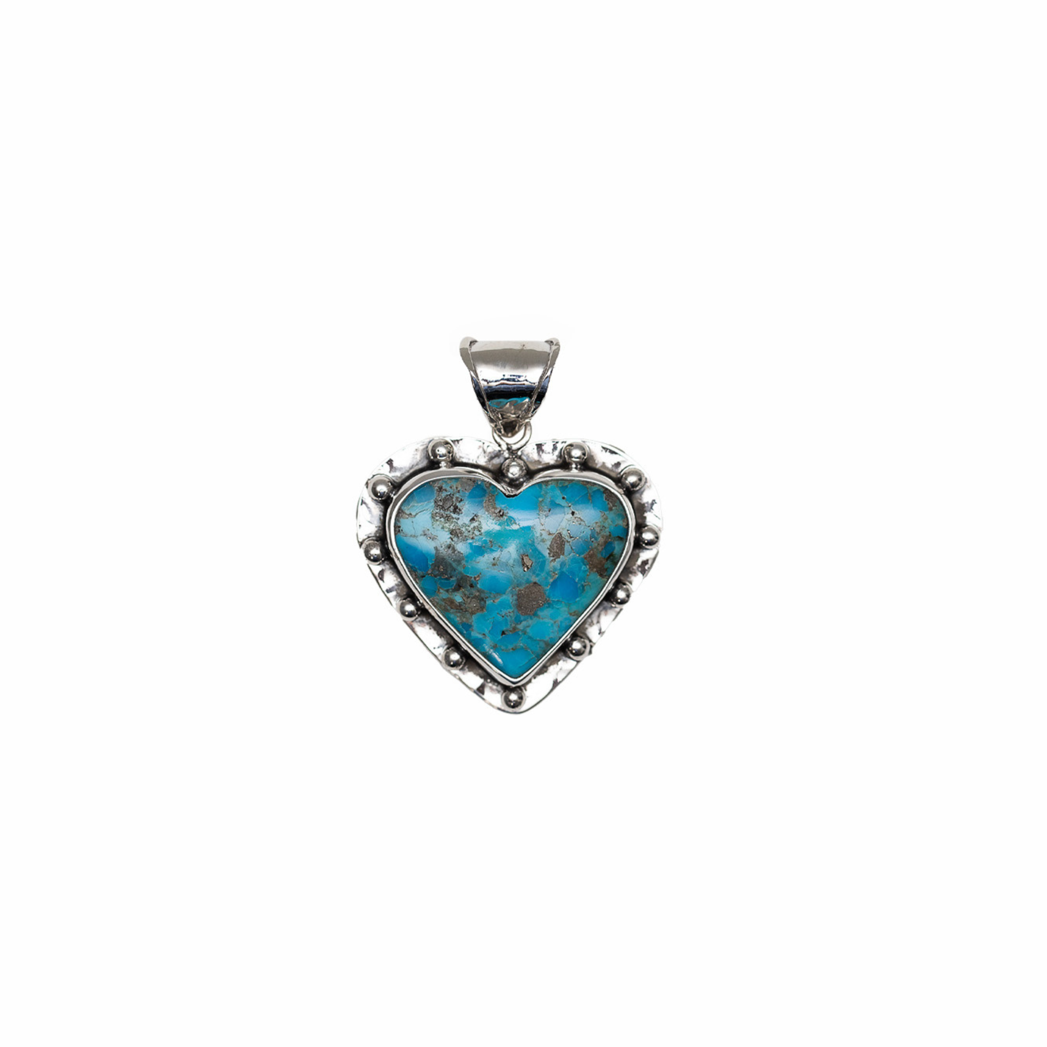 La Reyna Turquoise Heart Pendant - Karlas Jewelry & Gifts