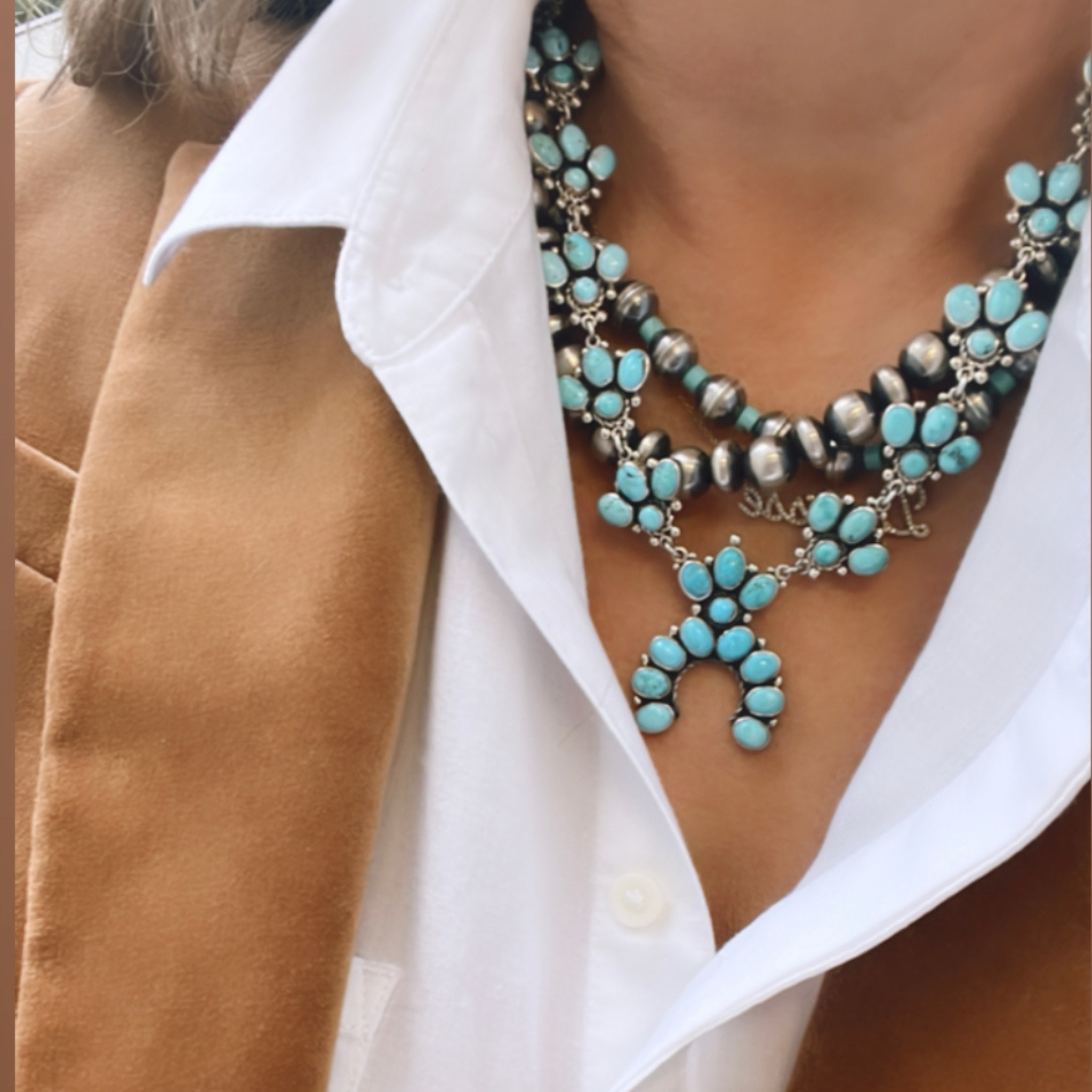 Mini squash blossom best sale necklace